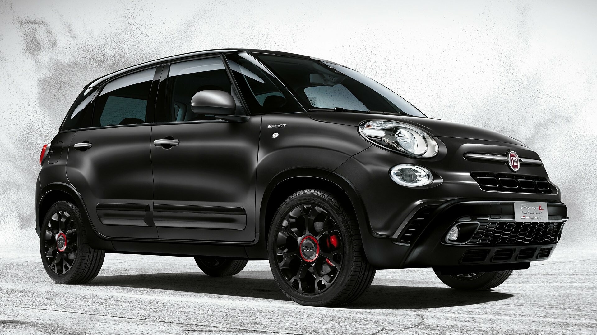 Fiat: 500L Sport, An innovative two-tone livery in opaque Moda Grey with a glossy Black roof. 1920x1080 Full HD Background.