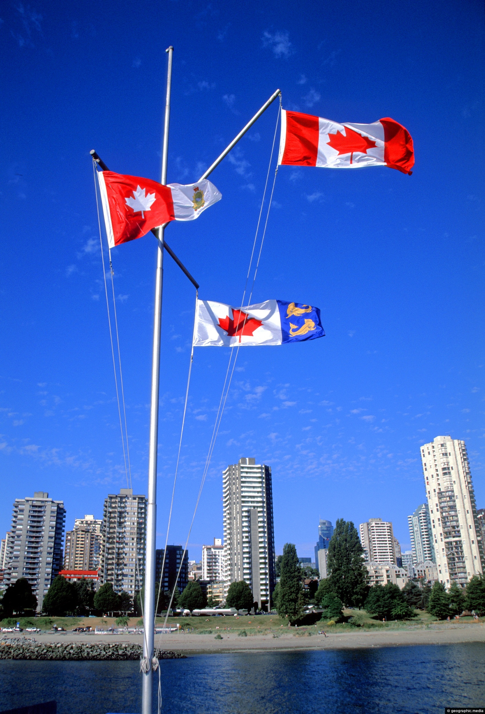 Vancouver, Canadian pride, Vibrant flags, Geographic representation, 1700x2500 HD Phone