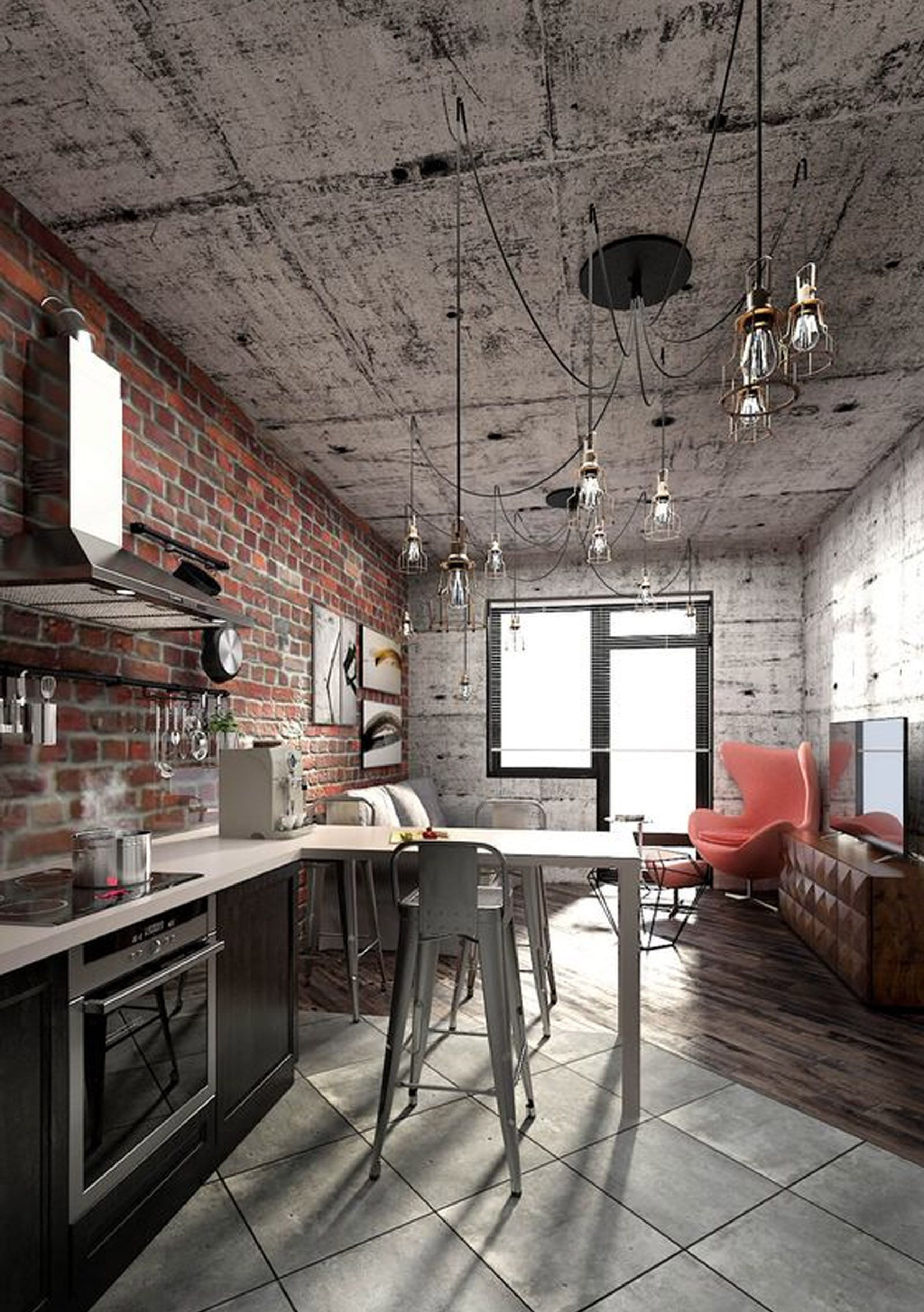 Stylish industrial interiors, Industrial design elements, Functional home decor, Contemporary style, 1750x2480 HD Phone