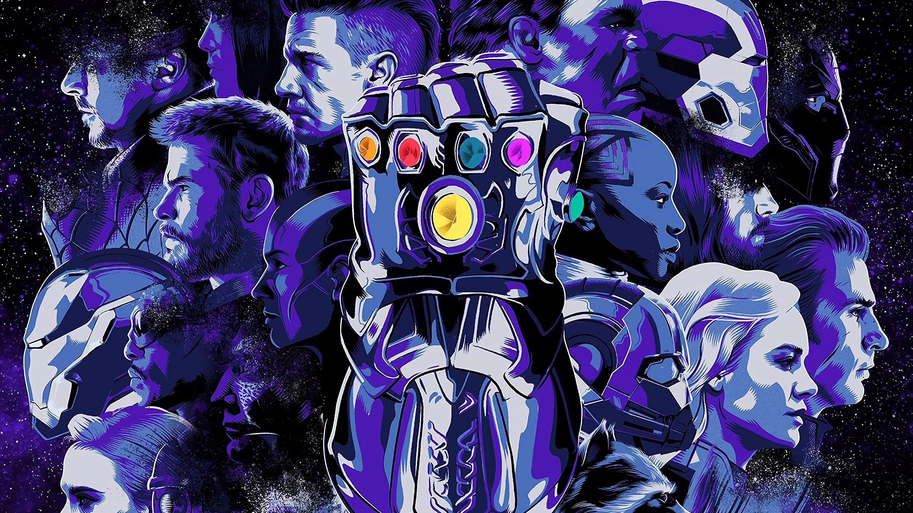 Thanos Infinity Gauntlet Avengers Endgame 4K Wallpaper #3.23