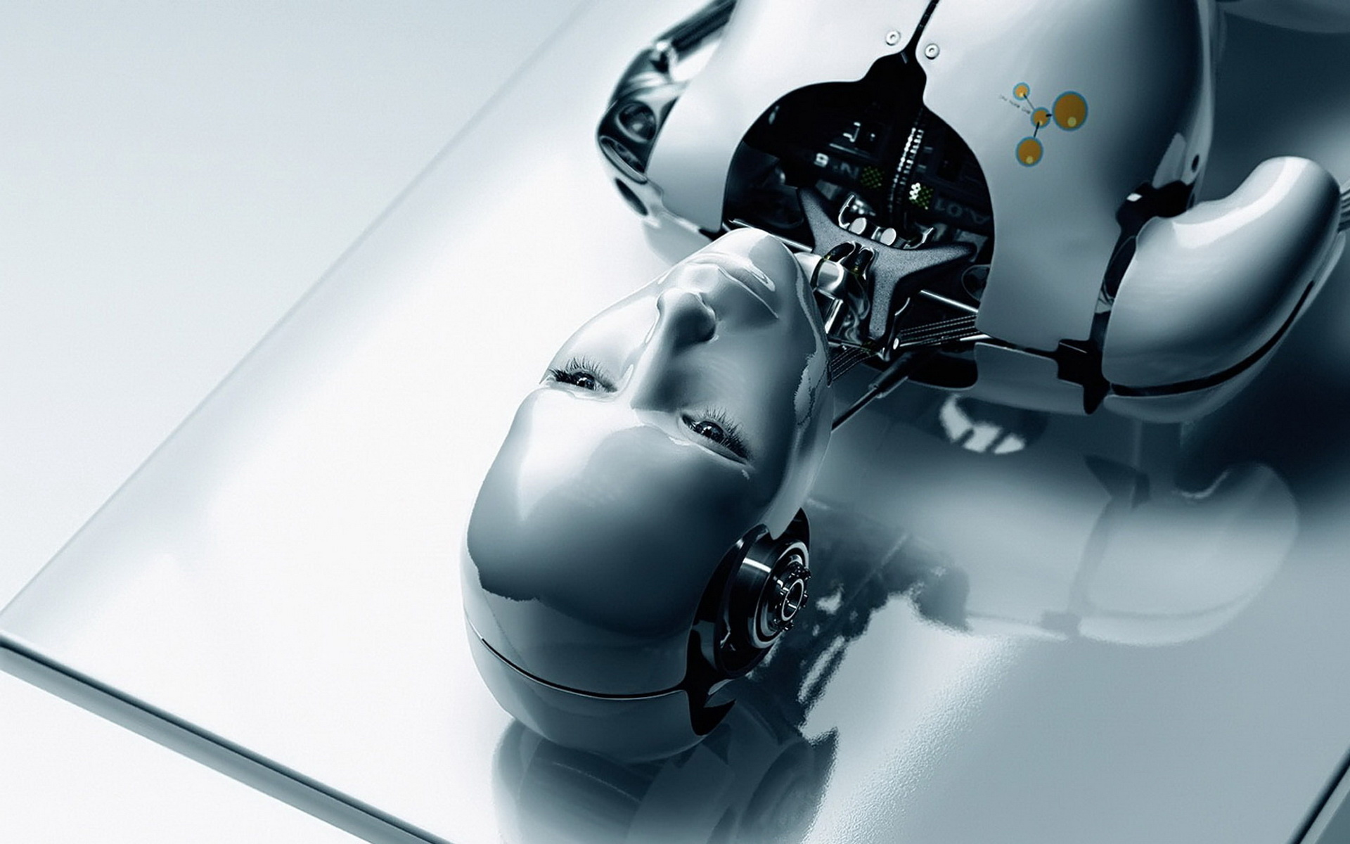 Robot: Humanlike machines, Cybernetics, New-generation robotics, Physical properties, Flexible behavior. 1920x1200 HD Wallpaper.