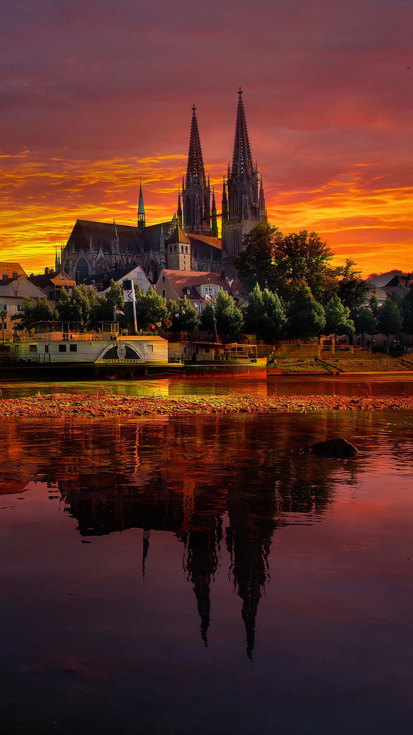 Germany: Regensburg, The country has the largest economy in Europe. 1350x2400 HD Wallpaper.