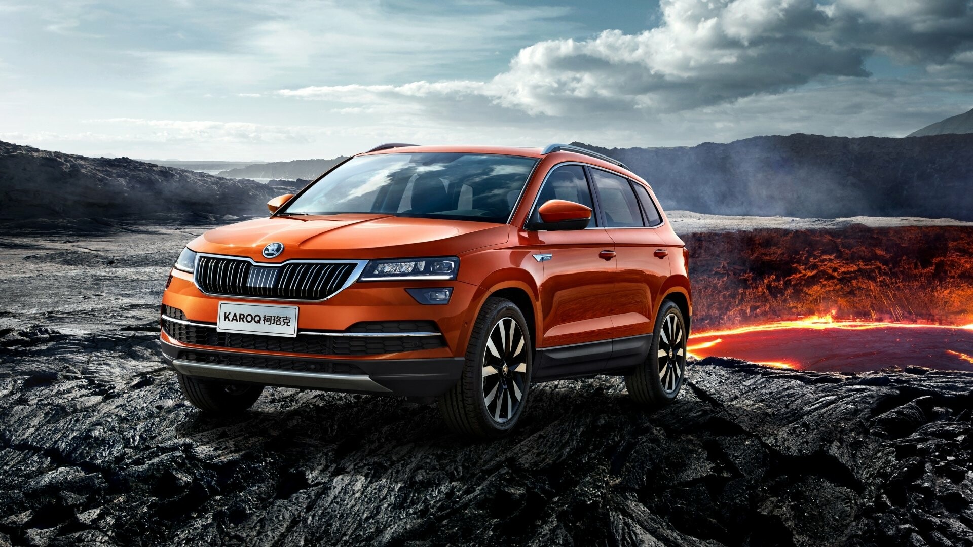 Skoda: C-segment, A no-frills family SUV with a very practical cabin and a range of sensible, economical engines. 1920x1080 Full HD Background.