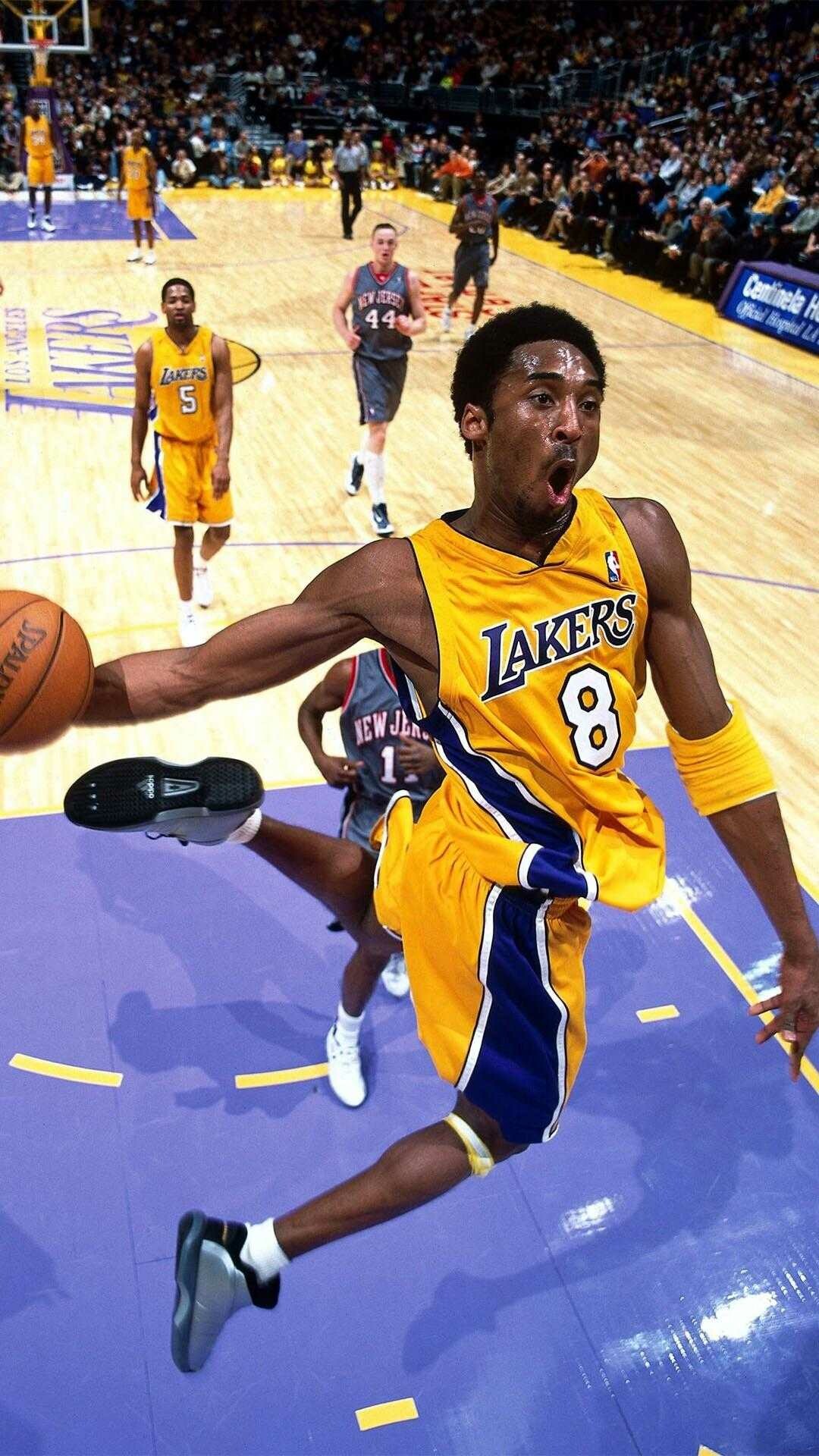 Kobe Bryant: He was the first guard drafted directly out of high school, Basketball. 1080x1920 Full HD Background.