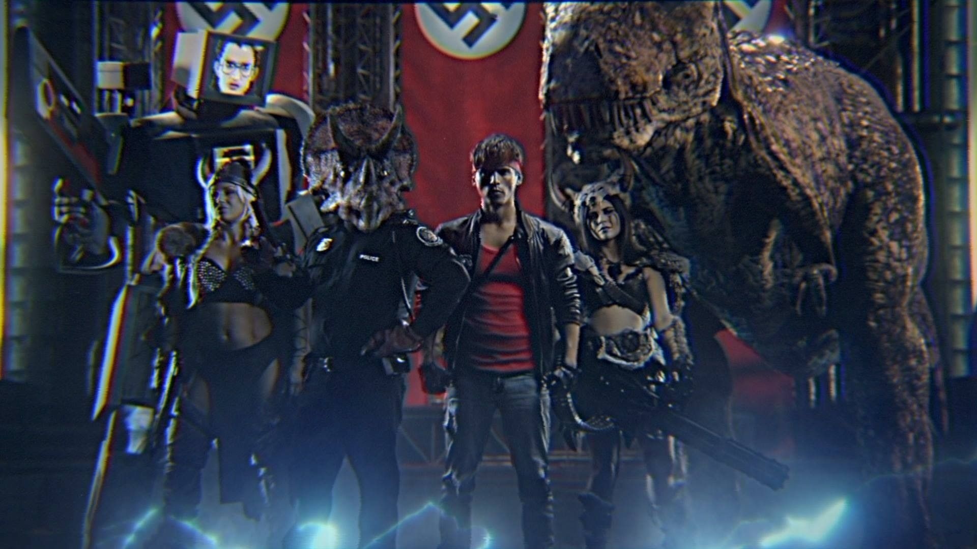 Kung Fury, '80s homage, Retro-futuristic, Action-packed scenes, 1920x1080 Full HD Desktop