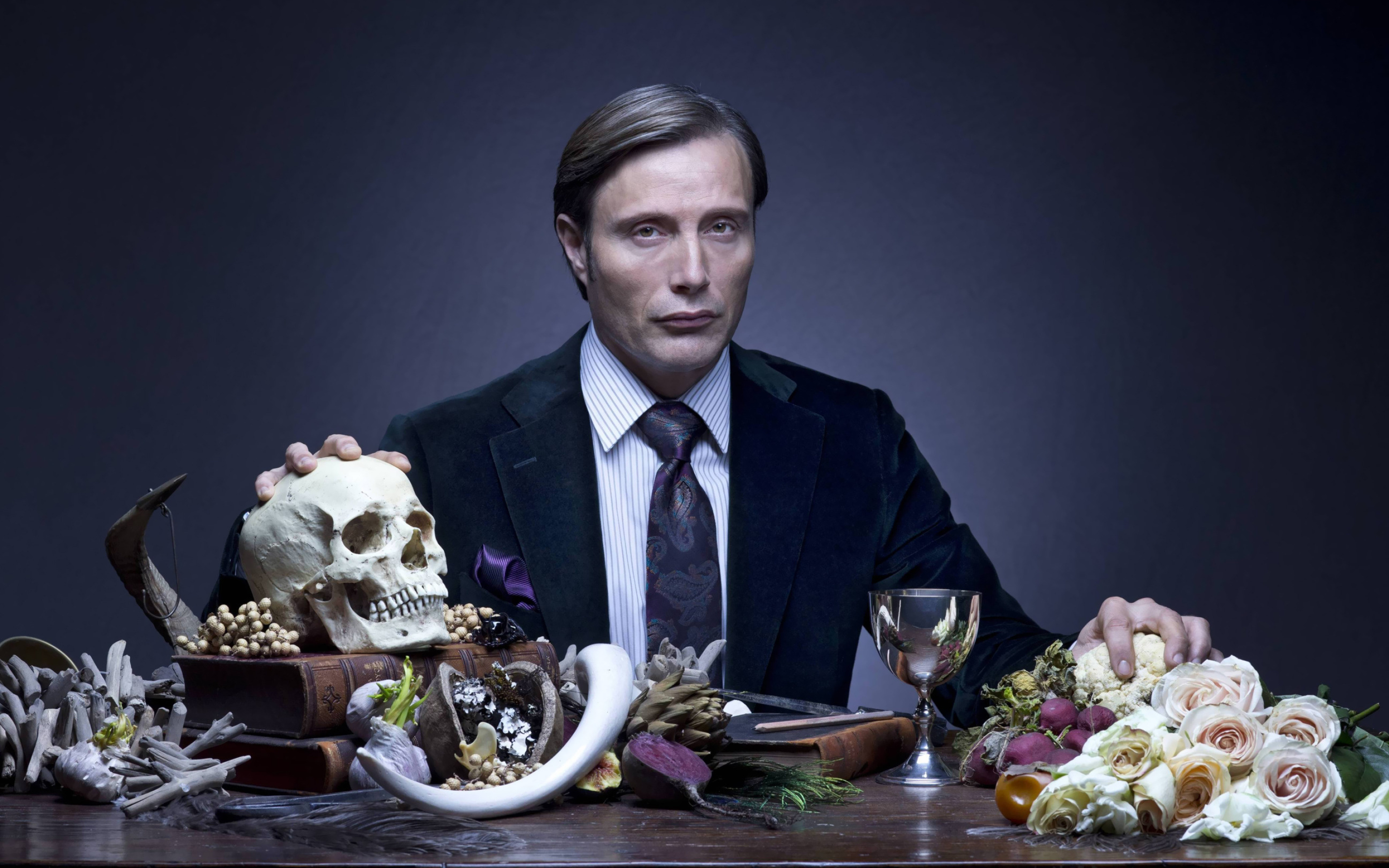 Dr. Hannibal Lecter, Hannibal wallpaper, Psychological thriller, TV show, 2880x1800 HD Desktop