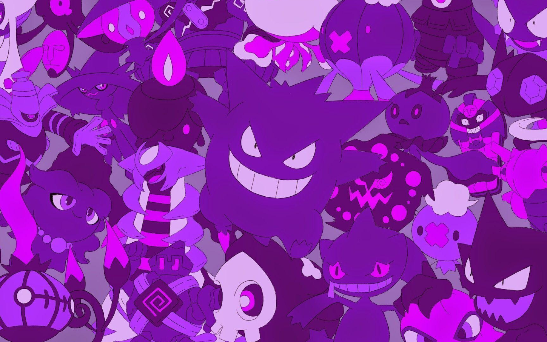 Ghost Pokemon: Can learn a variety of moves that deal damage over time, like Curse and Hex. 1920x1200 HD Background.
