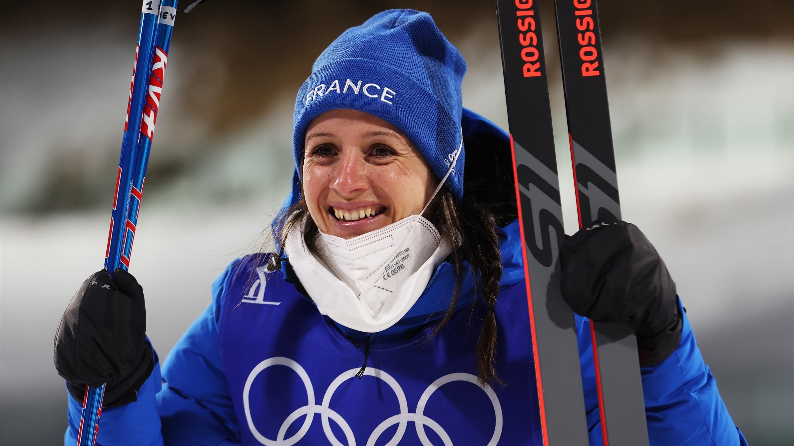 Anais Chevalier-Bouchet, Winter Olympics, Silver medal, Eurosport, 2560x1440 HD Desktop