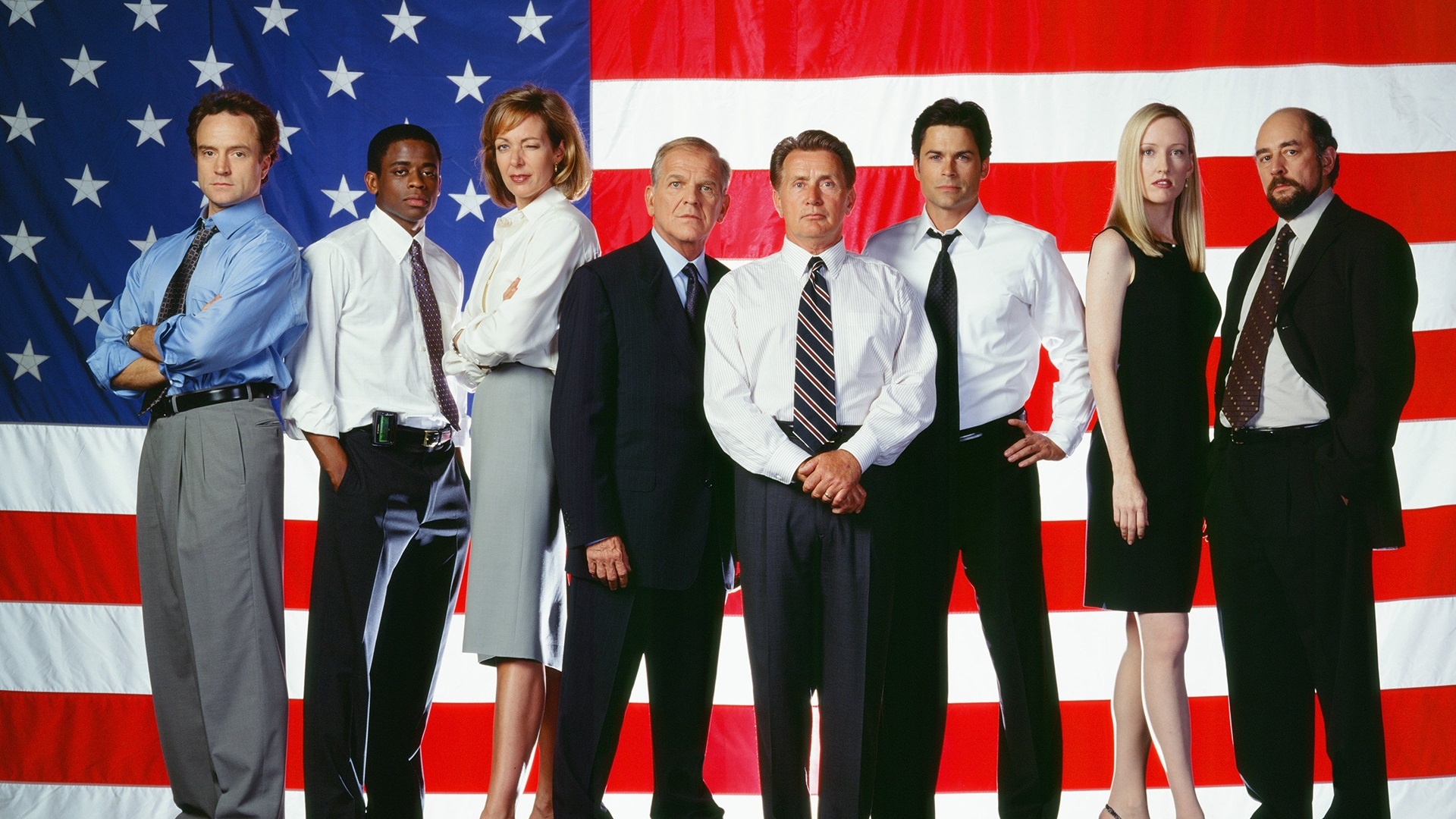 The West Wing (TV Series): The members of the fictitious Democratic administration of President Josiah Bartlet. 1920x1080 Full HD Background.