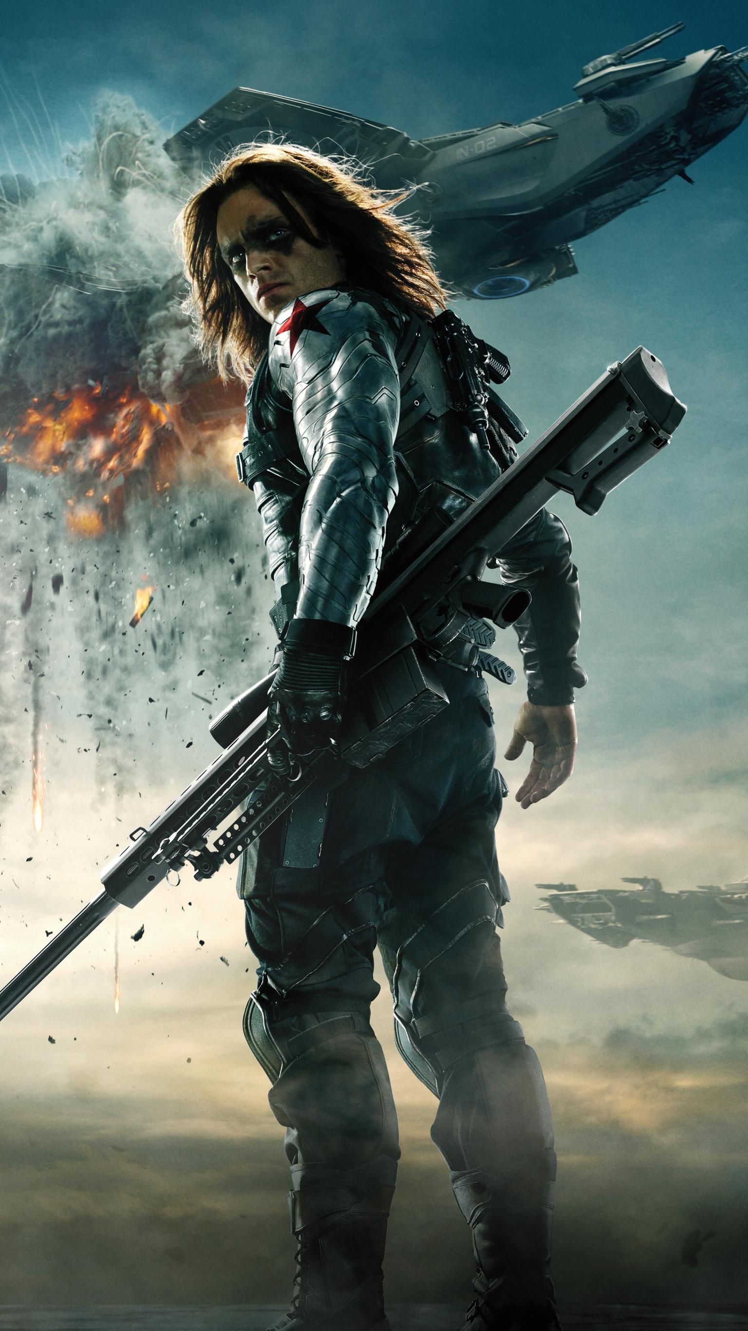 Sebastian Stan, Winter Soldier, Captain America, 2014, 1540x2740 HD Phone