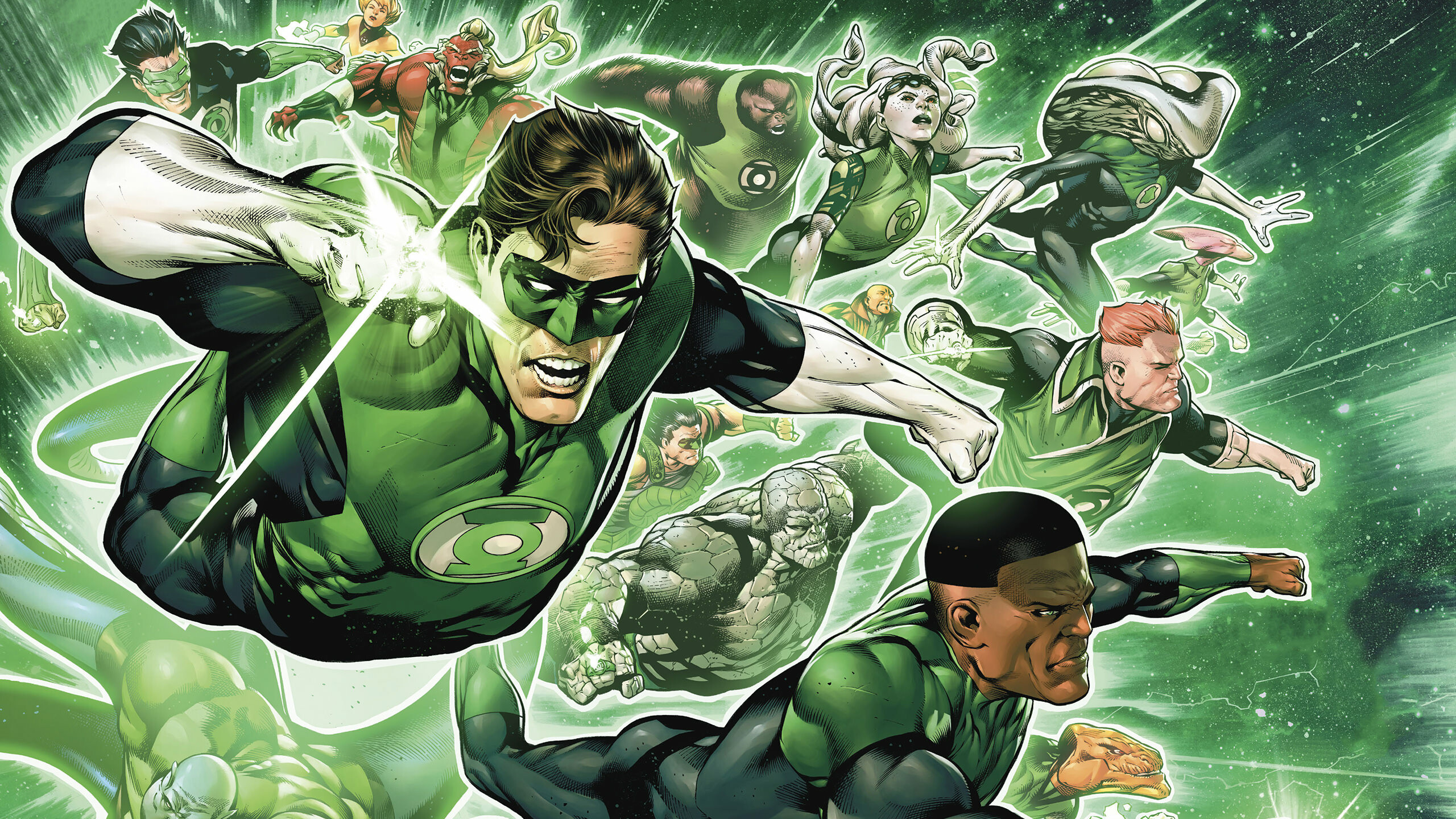 Green Lantern: Hal Jordan, A superhero appearing in American comic books. 2560x1440 HD Background.