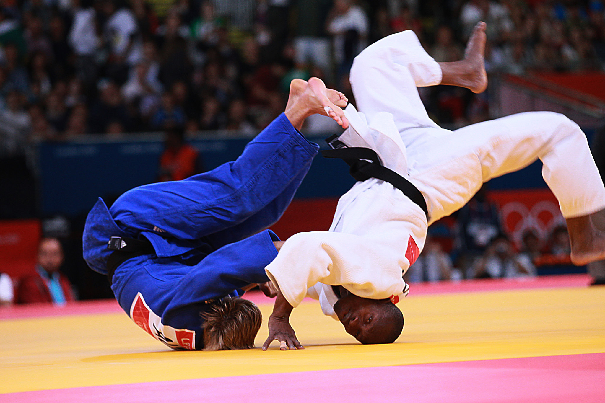 Judo: Jacob Gnahoui vs. Ludwig Paischer, The 2012 Summer Olympics. 2050x1370 HD Wallpaper.