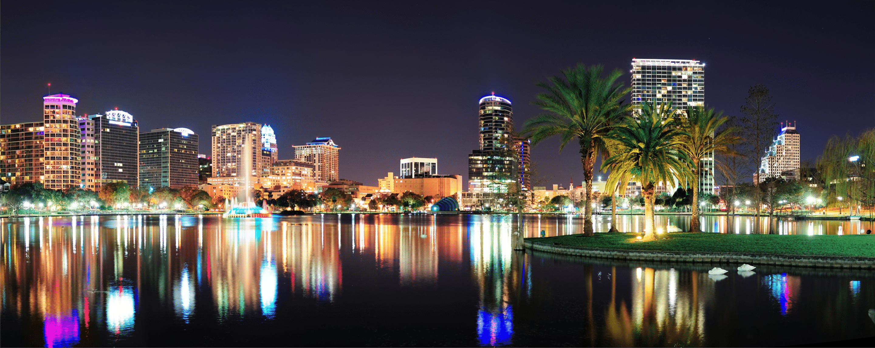 Orlando, Skyline, Travels, Real Estate, 2880x1150 Dual Screen Desktop
