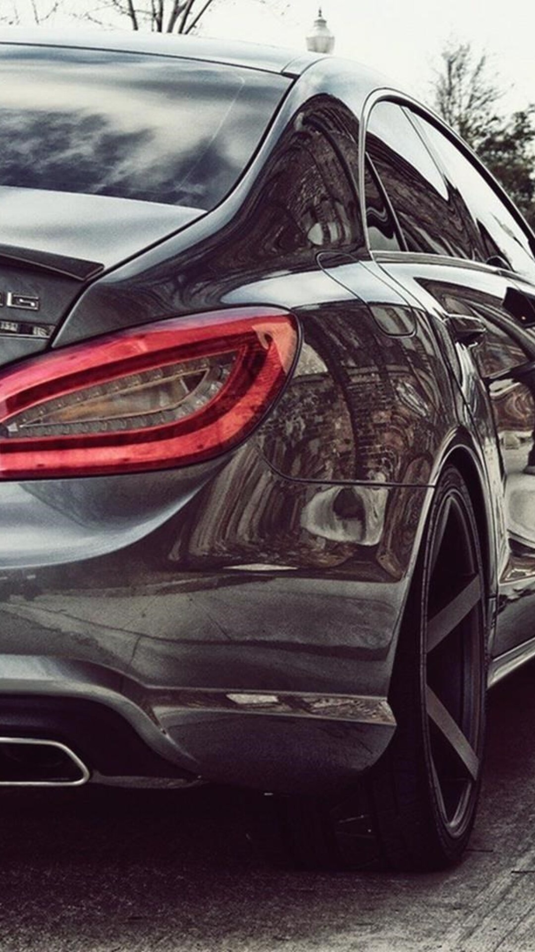 Mercedes CLS tail light, iPhone 7, 6S, Pixel XL, High-resolution wallpapers, 1080x1920 Full HD Phone