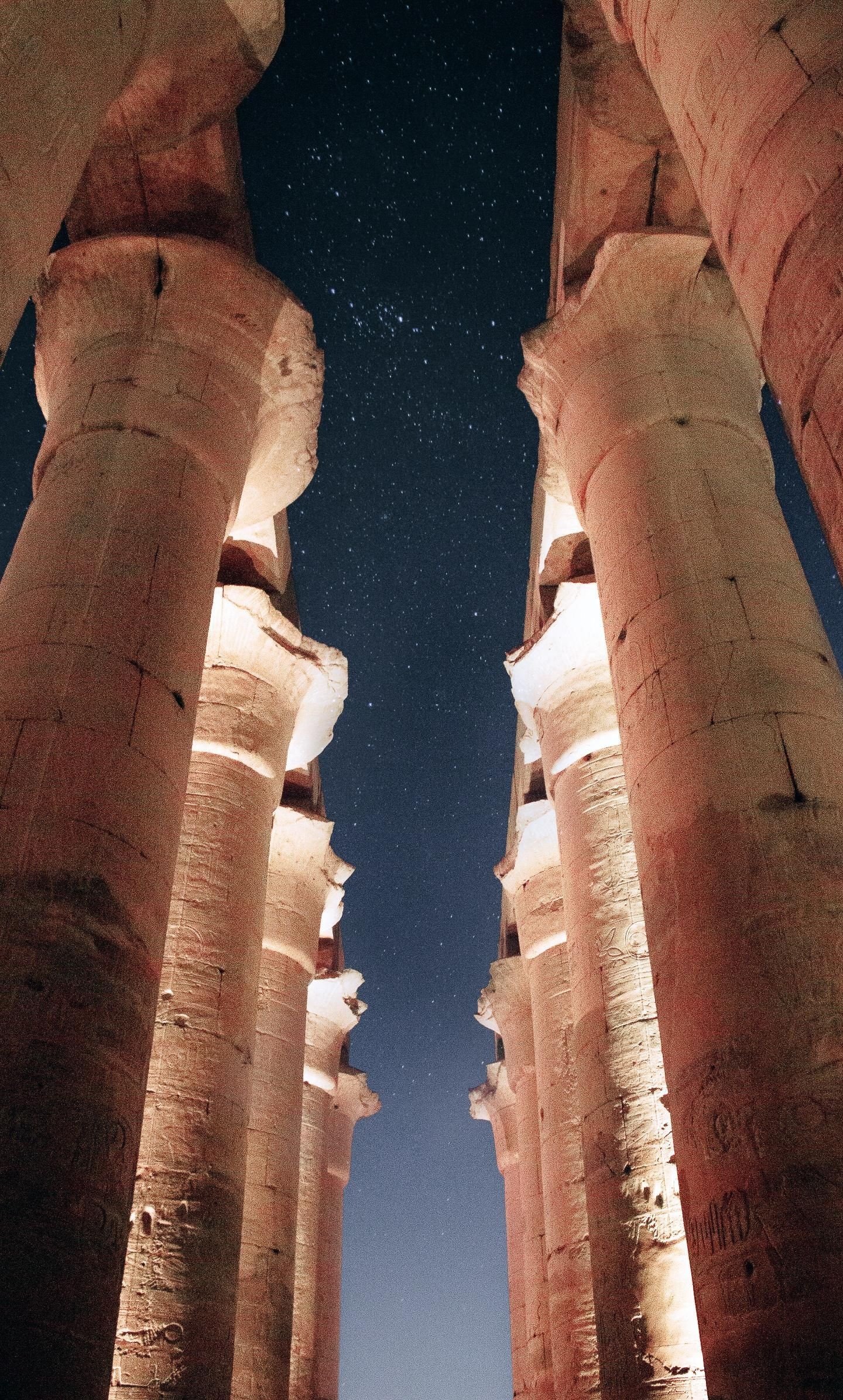 Karnak Temple, Night view, Mayertawfik, Amazing photography, 1440x2400 HD Phone