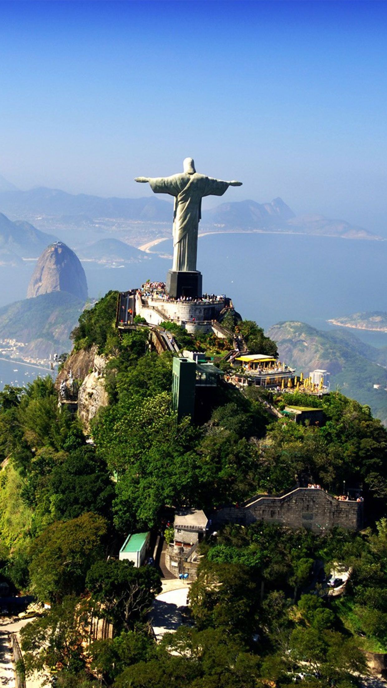Corcovado Mountain, Rio de Janeiro, Wallpaper, Brazil travel, 1250x2210 HD Phone