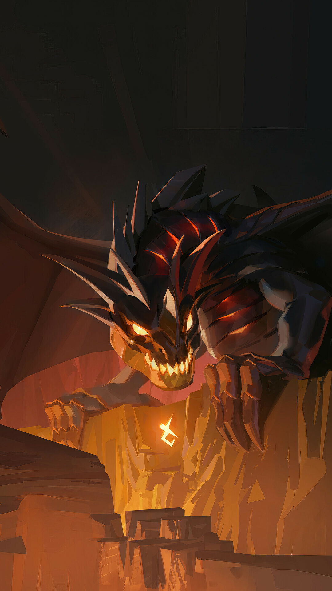 Dragon: A legendary serpentine, Fictional character. 1080x1920 Full HD Wallpaper.