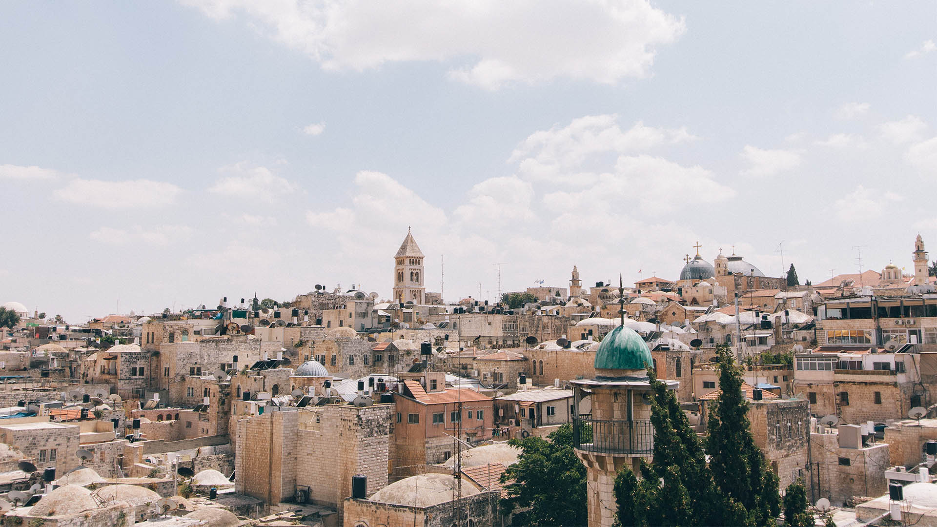 Jerusalem: One of the main tourist destinations in Israel, The Holy City. 1920x1080 Full HD Wallpaper.