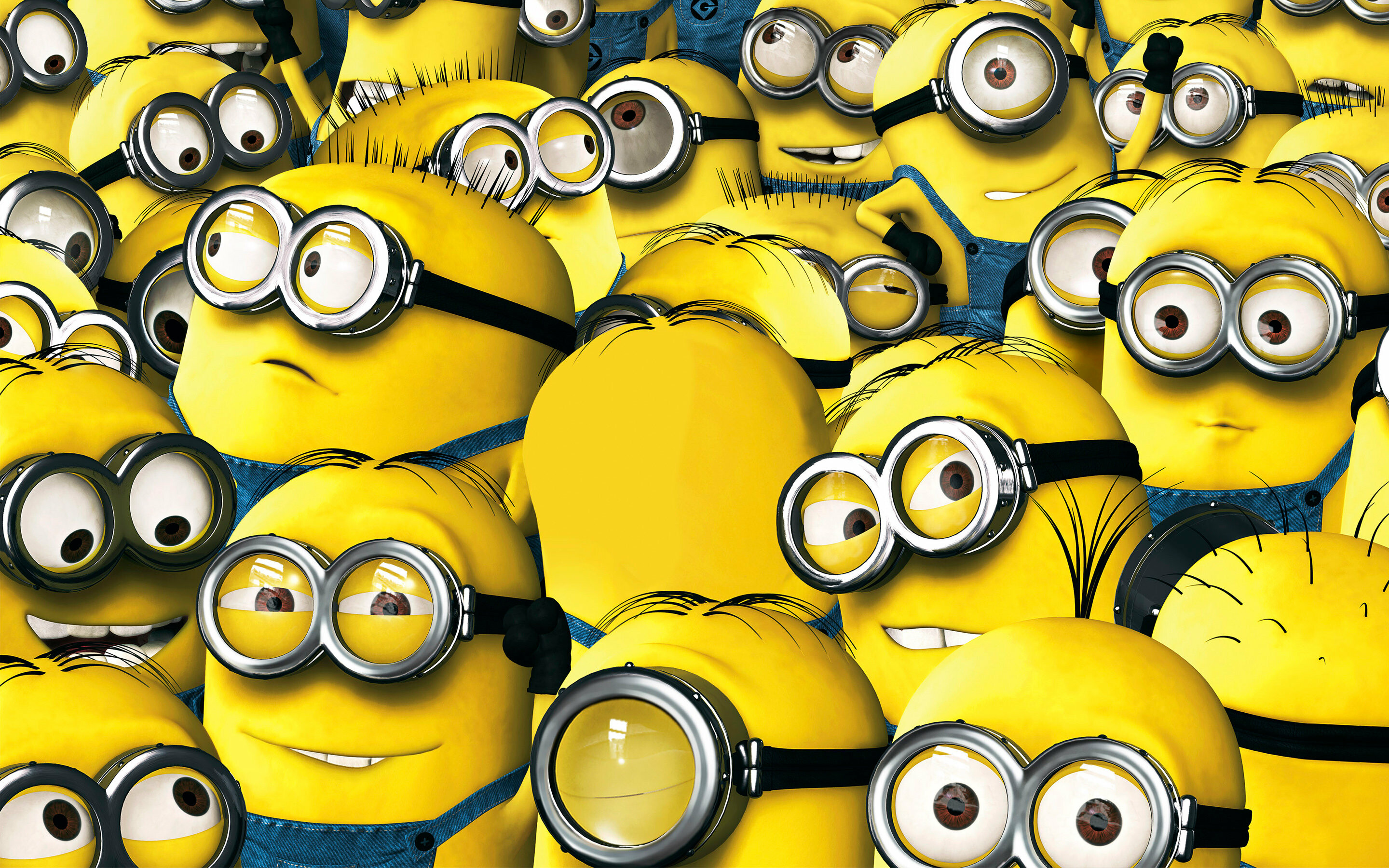 Despicable Me: Minions, an army of small, yellow, cute, loyal, and childish begoggled humanoids. 2880x1800 HD Wallpaper.