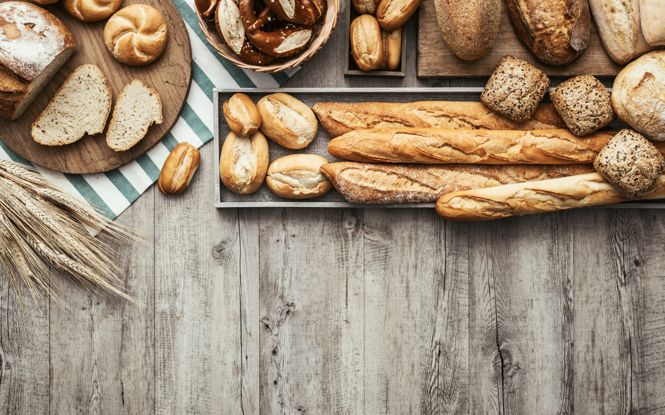 Baguette: Food, Bread, Buns, Baguettes, Baked goods. 2560x1600 HD Wallpaper.