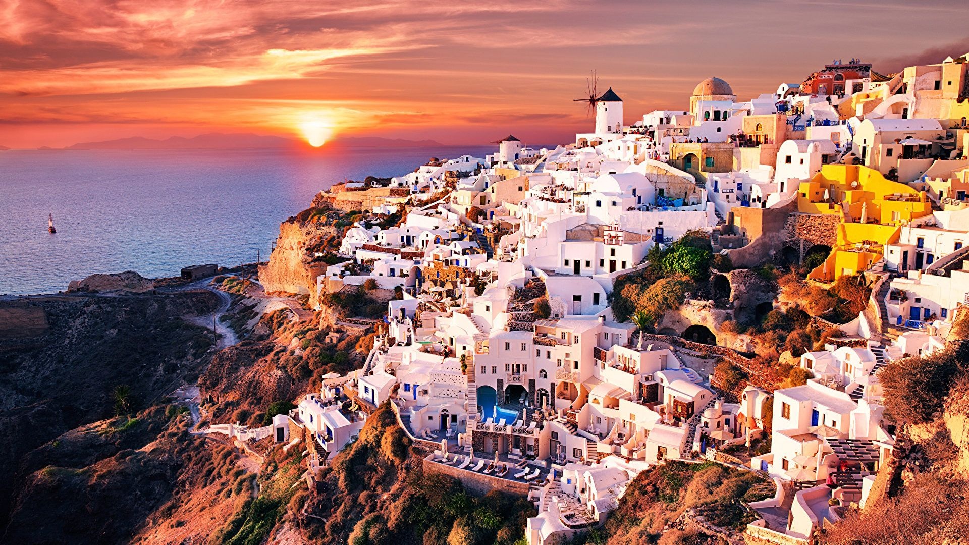Stunning photography, Captivating views, Greek island paradise, Wanderlust inspiration, 1920x1080 Full HD Desktop