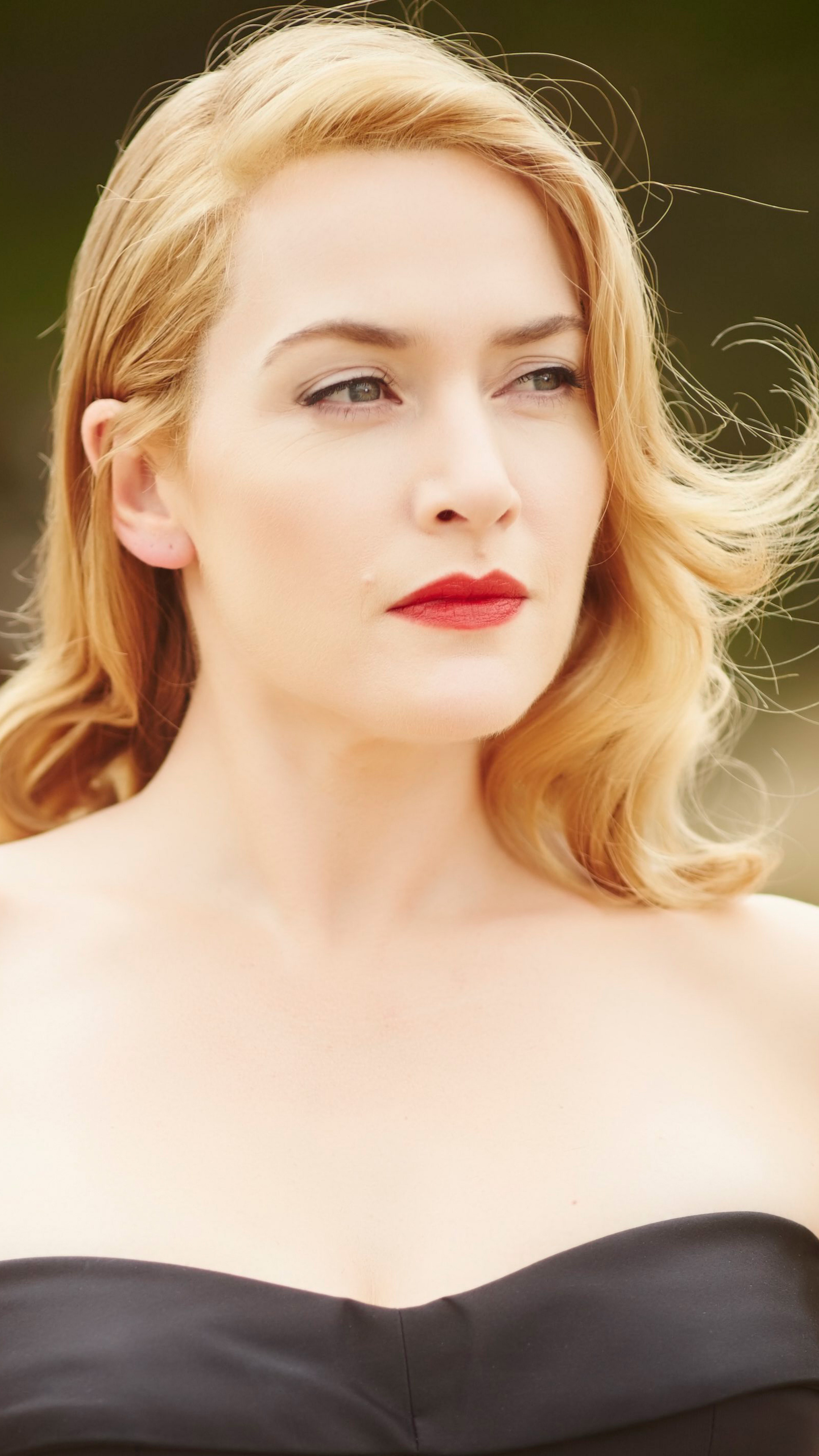 Kate Winslet, Black dress elegance, Sony Xperia wallpapers, HD backgrounds, 2160x3840 4K Phone
