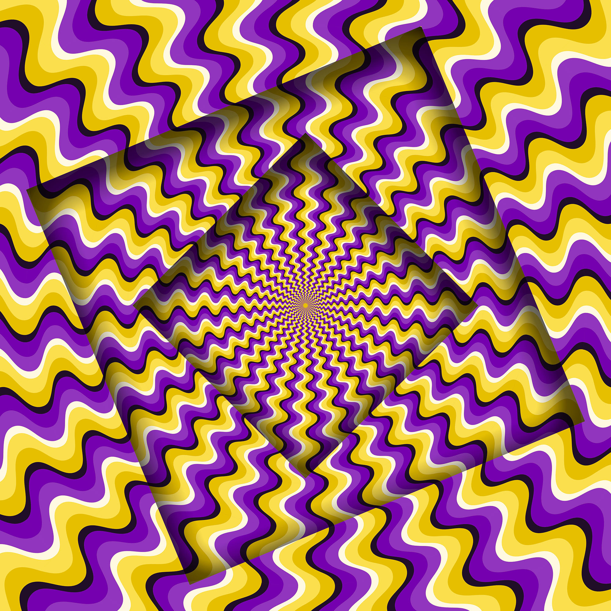 Optical illusion, Eerie animated art, Mind-bending visuals, Stop the illusion, 2000x2000 HD Phone