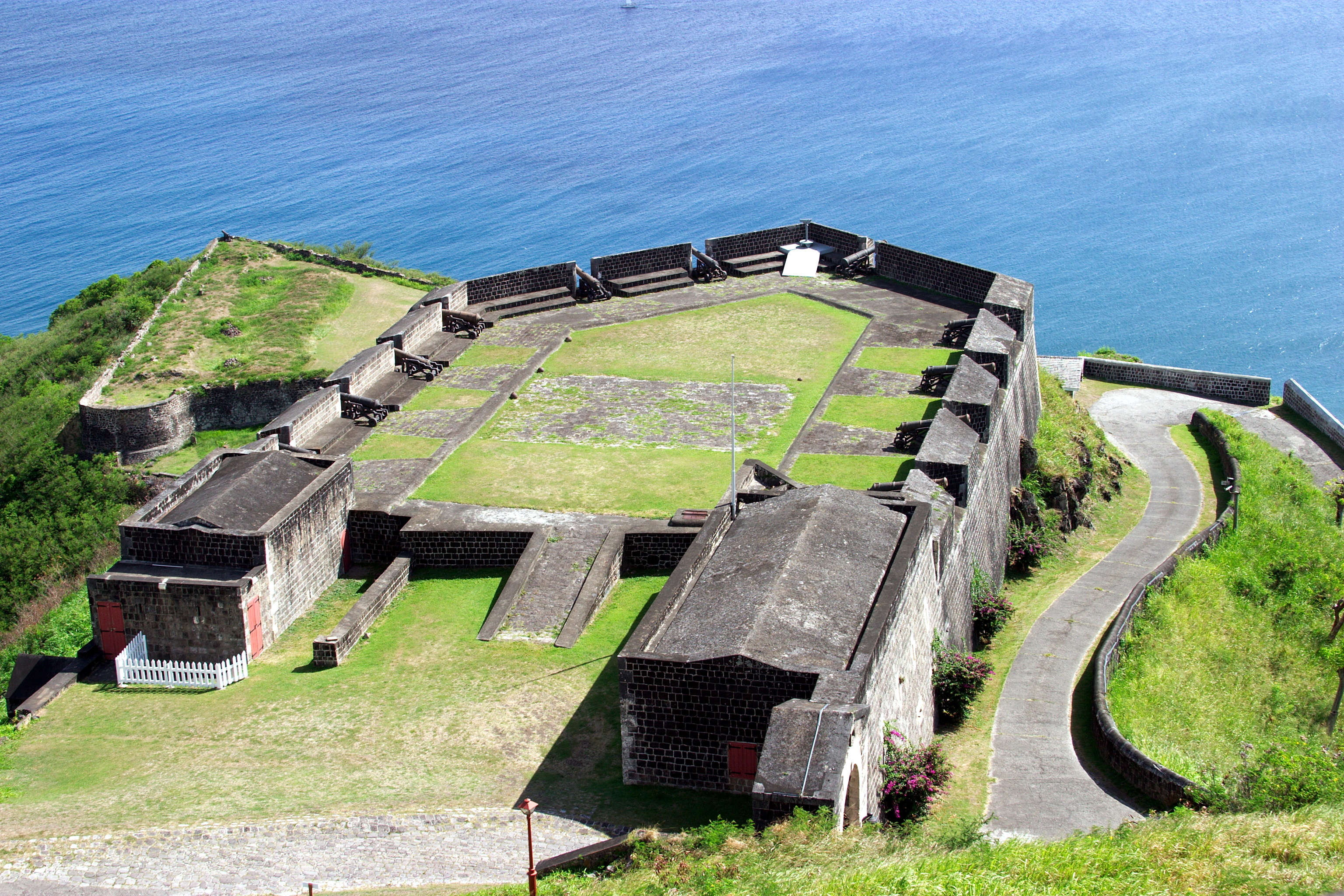 Saint Kitts and Nevis: Brimstone Hill Fortress National Park, The Eastern Caribbean. 3080x2050 HD Wallpaper.