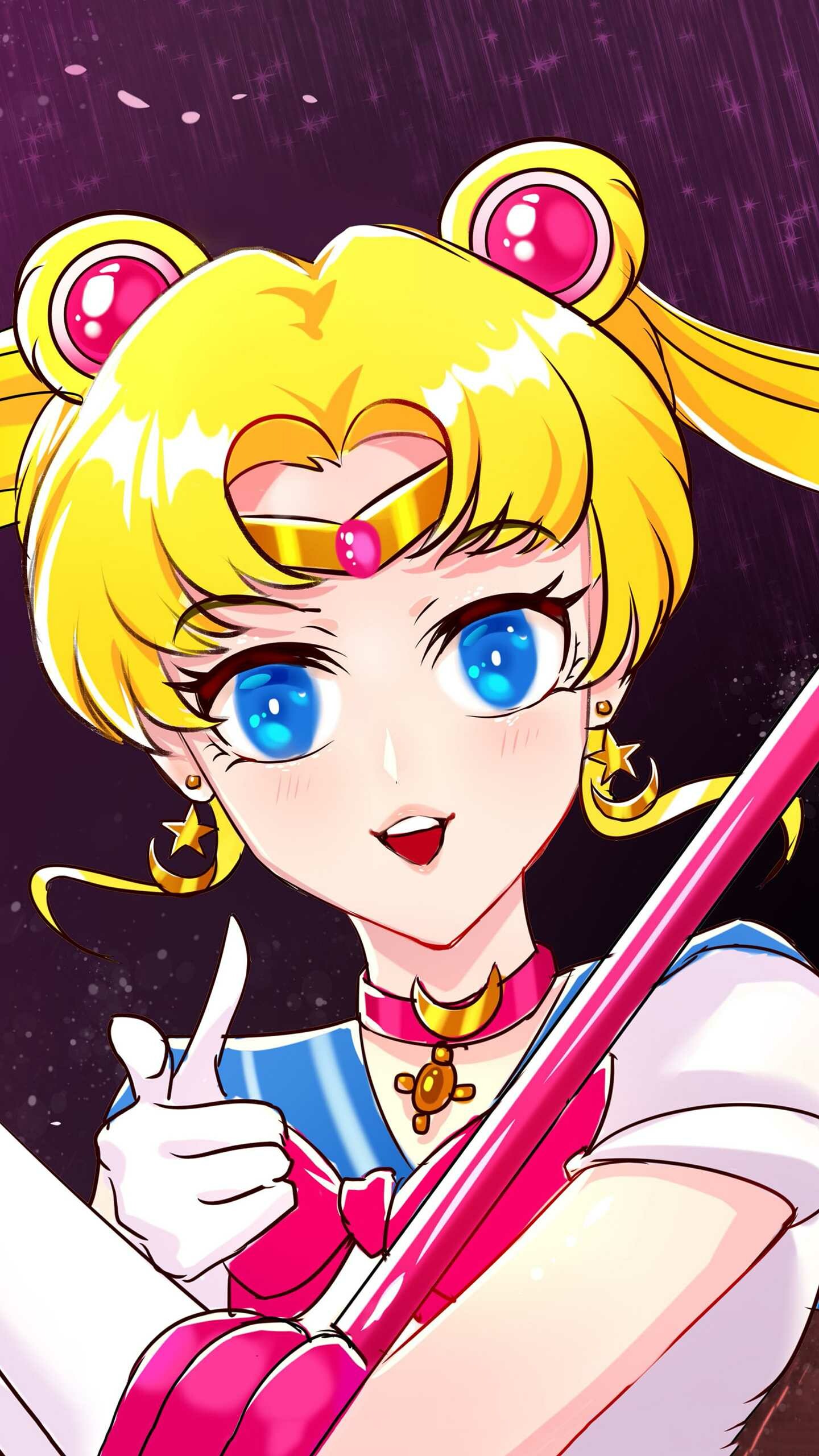 Sailor Moon Eternal: Usagi Tsukino, the main character of the series, called Serena in the English dub. 1440x2560 HD Background.