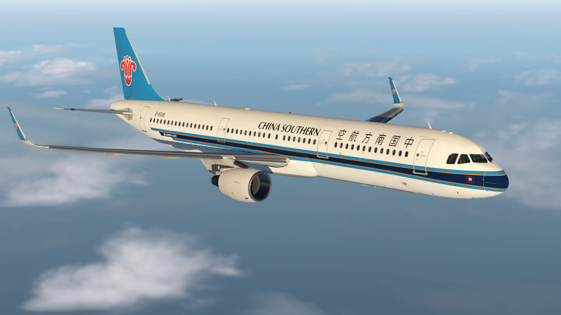 China Southern Airlines, China Southern Toliss A321, Livery pack aircraft, Skins liveries forum, 1920x1080 Full HD Desktop
