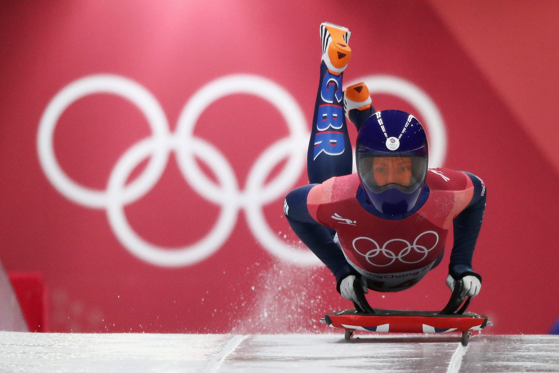 Sledding: Skeleton Racing in the Olympics, 2018 Olympic Winter Games, GBR Sled Runner. 1920x1280 HD Background.
