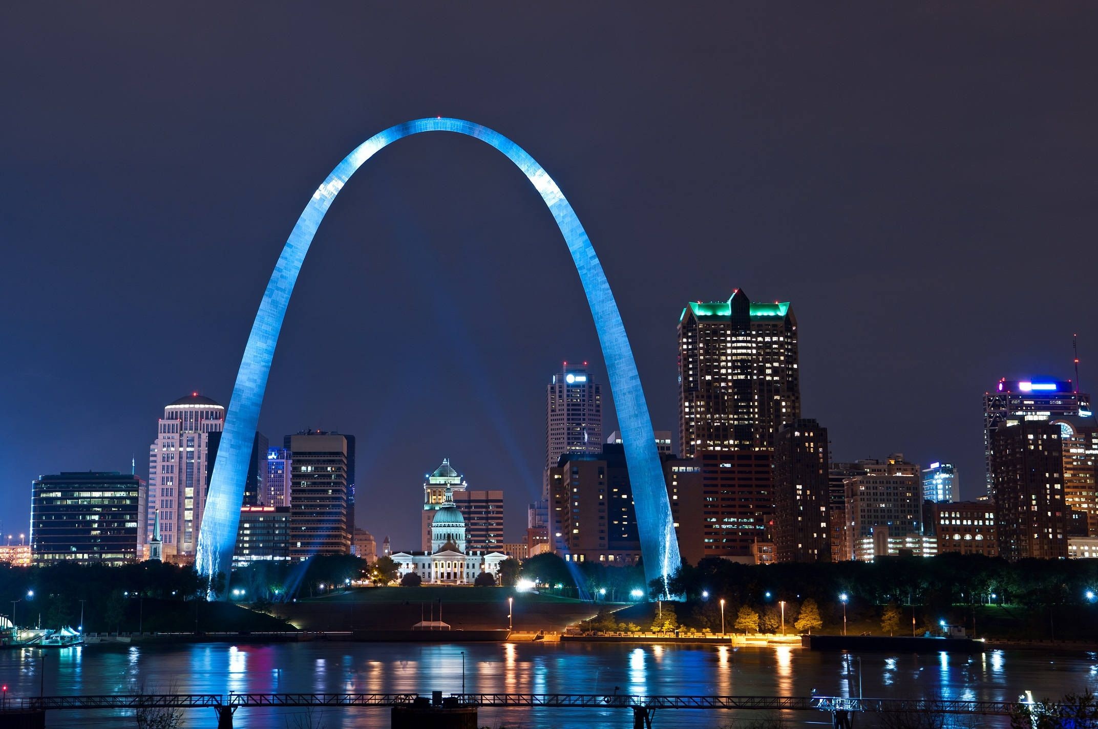 St. Louis Skyline, Gateway to the West, Riverfront view, Architectural landmarks, 2150x1430 HD Desktop