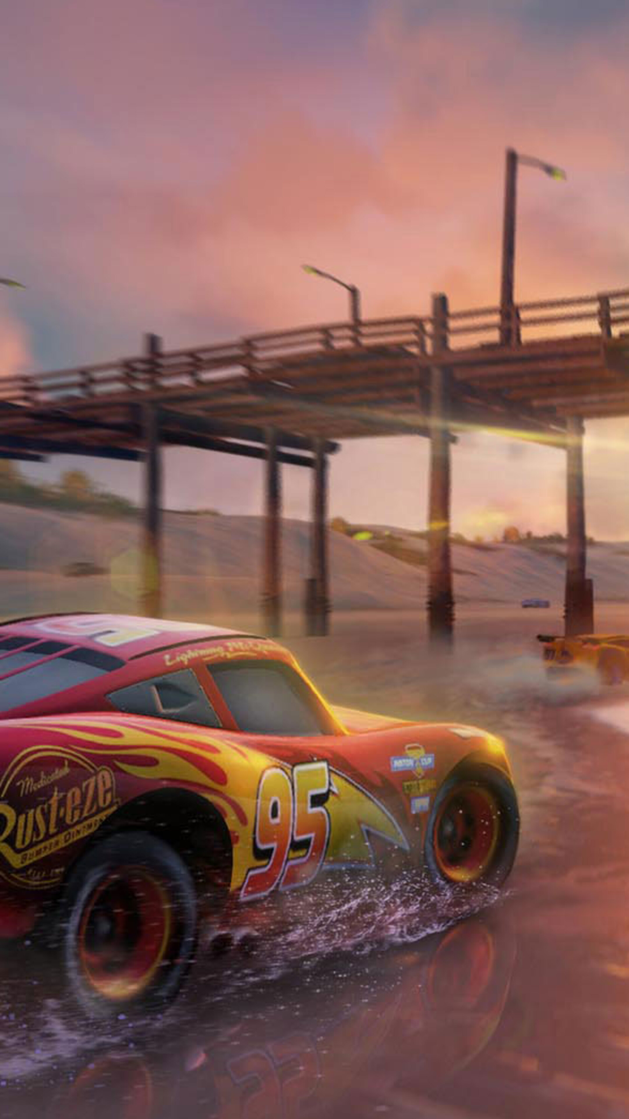 Cars (Disney): A legendary Piston Cup veteran and Sally Carrera's boyfriend. 2160x3840 4K Background.