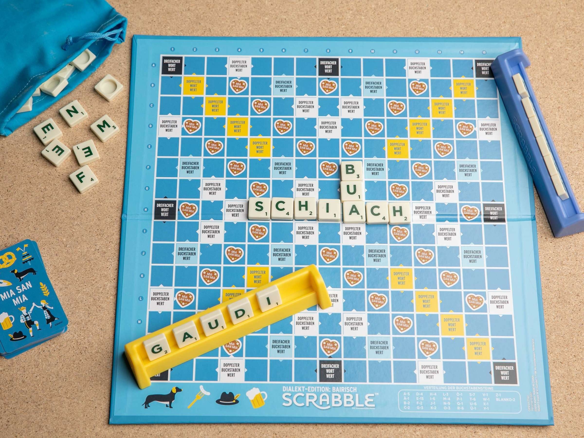 Scrabble: Bavarian edition of the German version of a popular American game produced by Mattel, Bluffing. 2400x1800 HD Background.
