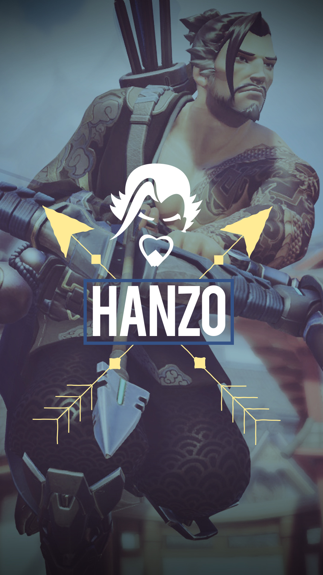 Hanzo, Gaming background, Artistic brilliance, Skillful warrior, 1080x1920 Full HD Phone