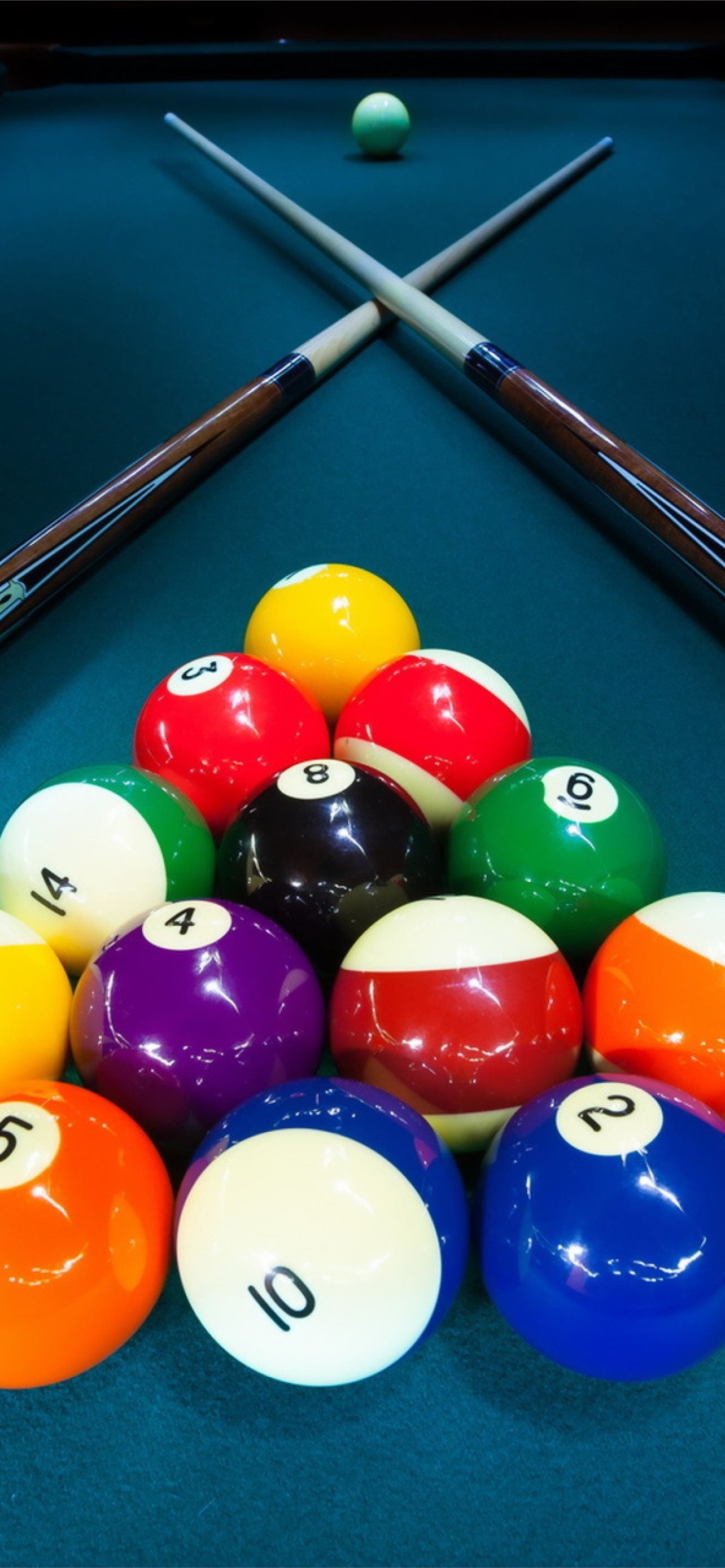 Billiards: A classic American eight-ball game, The most popular recreational game played by amateurs, Cane. 1290x2780 HD Wallpaper.