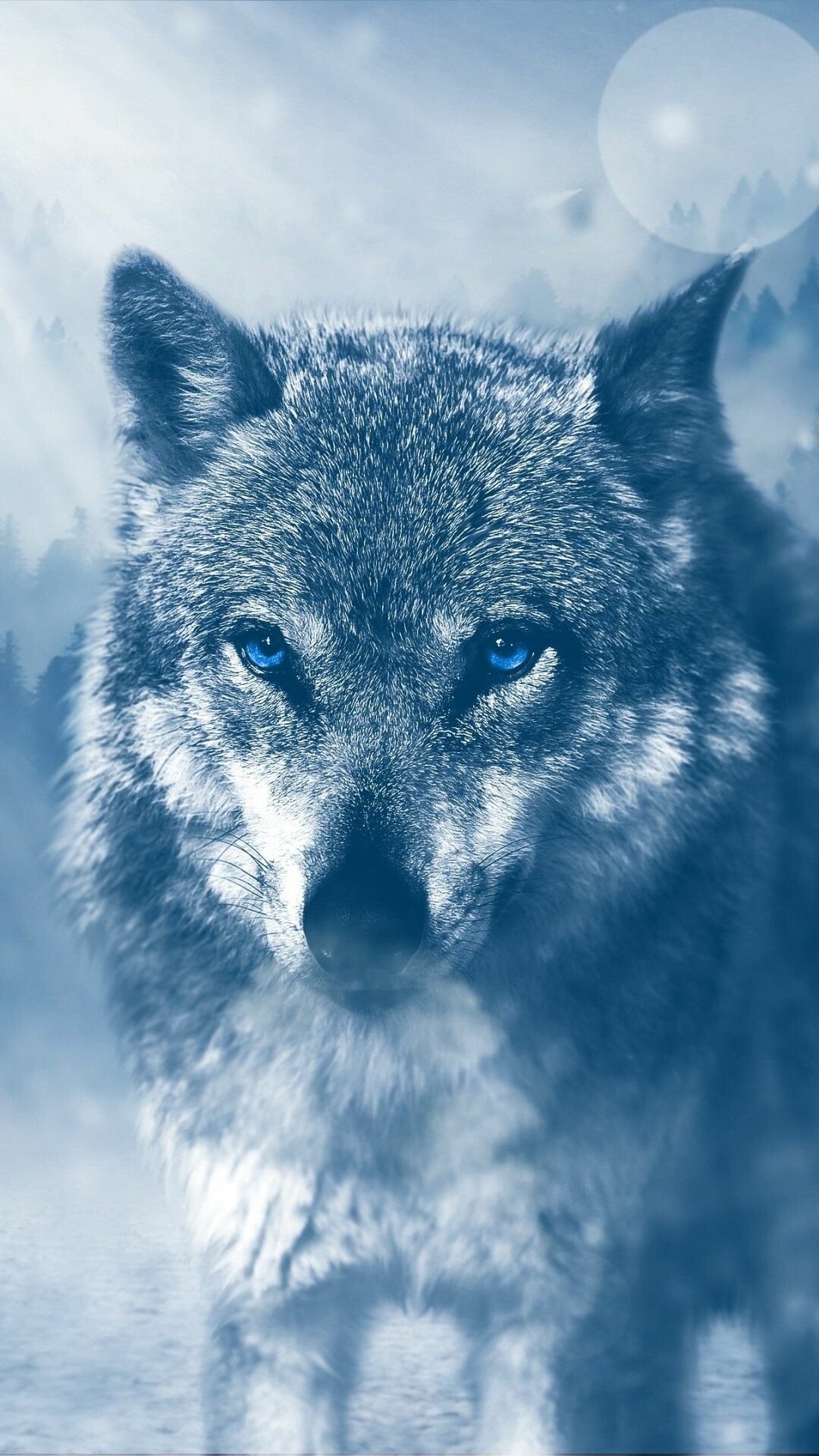 Wolf: Their coat color is typically a mix of gray and brown with buffy facial markings and undersides, but the color can vary from solid white to brown or black. 1080x1920 Full HD Background.