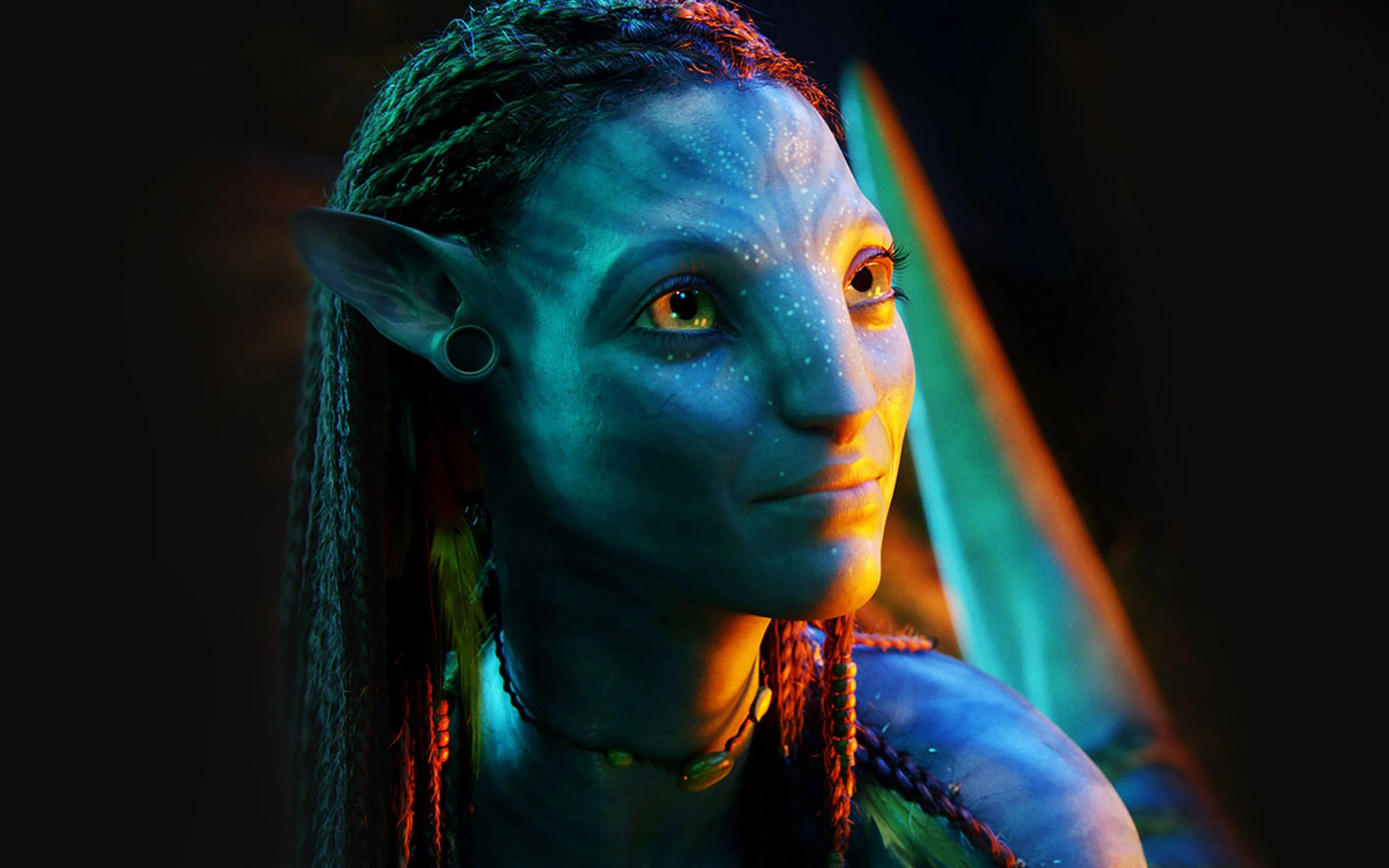 Zoe Saldana, Avatar Neytiri, Top free backgrounds, 2560x1600 HD Desktop