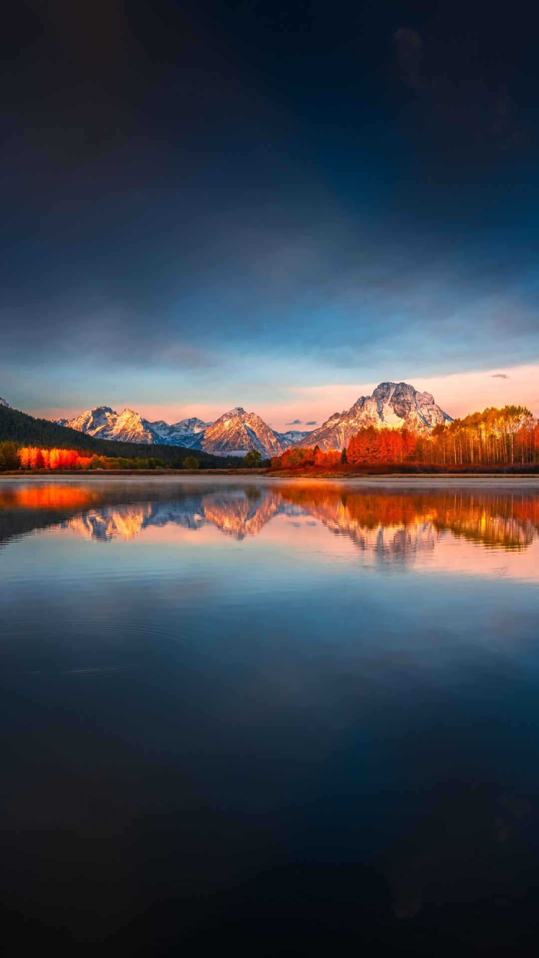 Mount Moran, 4K wallpaper, Grand Teton National Park, Wyoming sunrise, 1080x1920 Full HD Phone