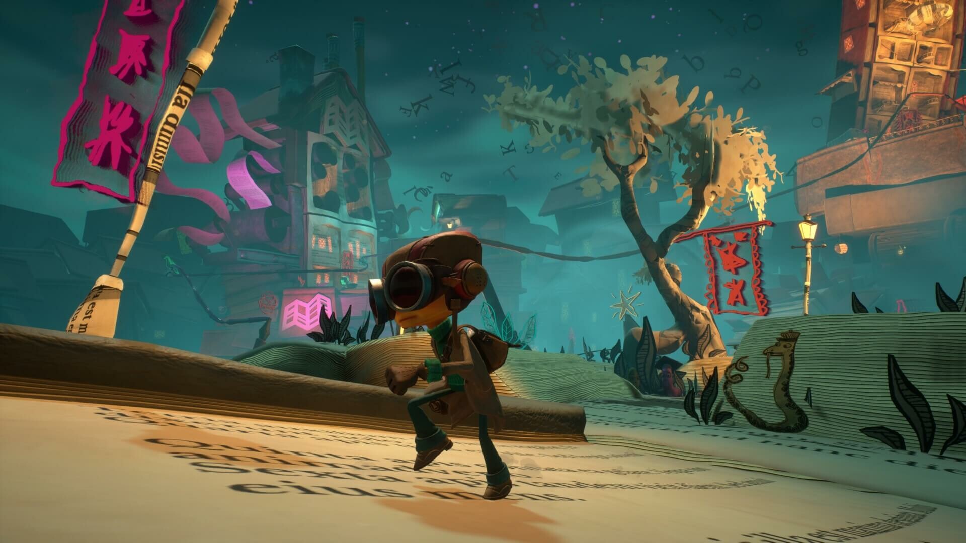 Psychonauts 2: The player-character Razputin of a platform game developed by Double Fine. 1920x1080 Full HD Background.