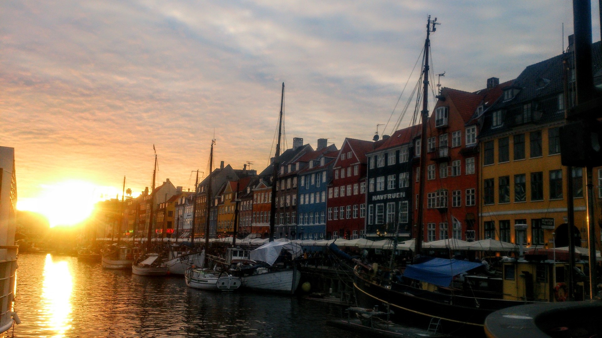 Nyhavn, Erasmus blog, Copenhagen, Denmark, 1920x1080 Full HD Desktop