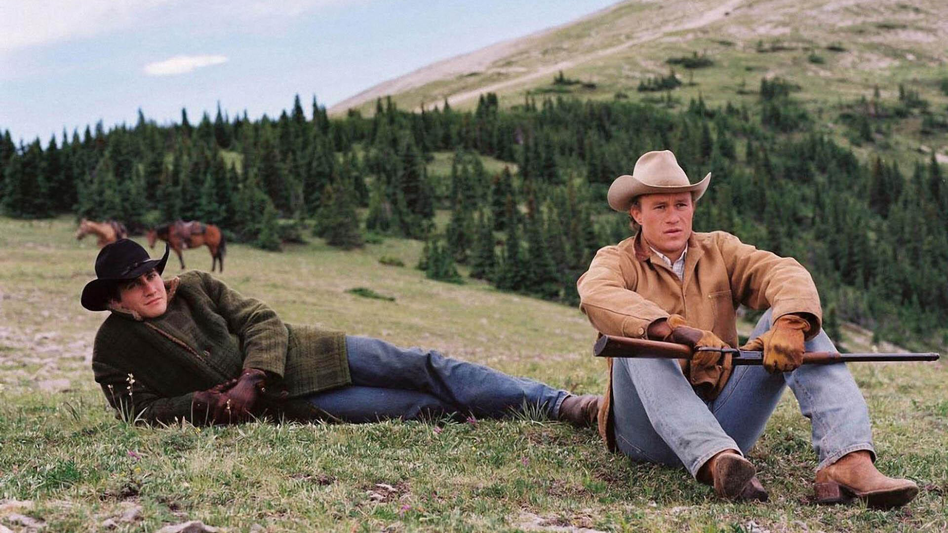 Brokeback Mountain: The sad chronology of a love affair between two men, Cowboys, Ennis Del Mar and Jack Twist. 1920x1080 Full HD Background.