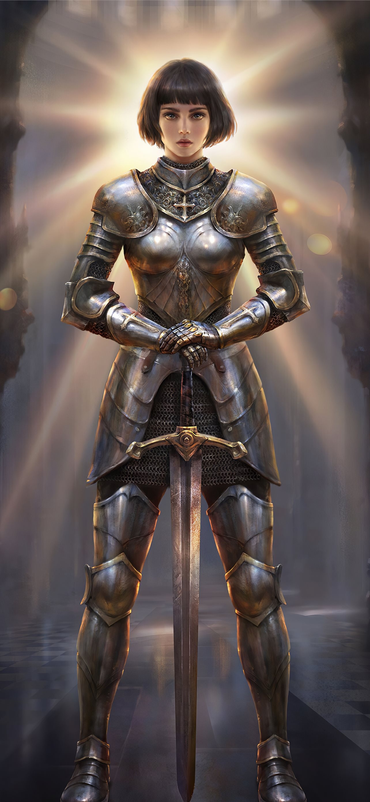 Joan of Arc, iPhone wallpapers, French heroine, Historical figure, 1290x2780 HD Handy