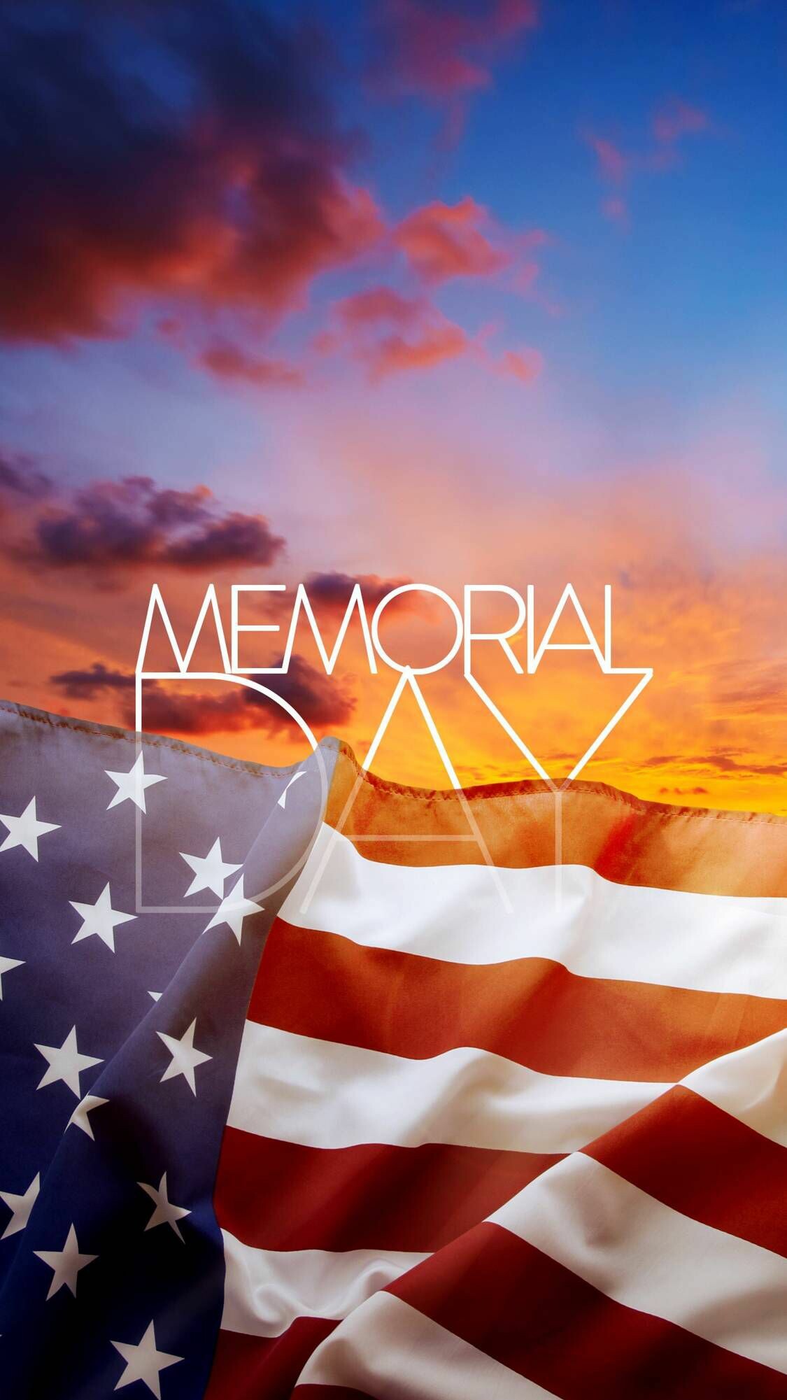 Memorial Day: The tradition of honoring the dead soldiers in the USA. 1130x2010 HD Background.