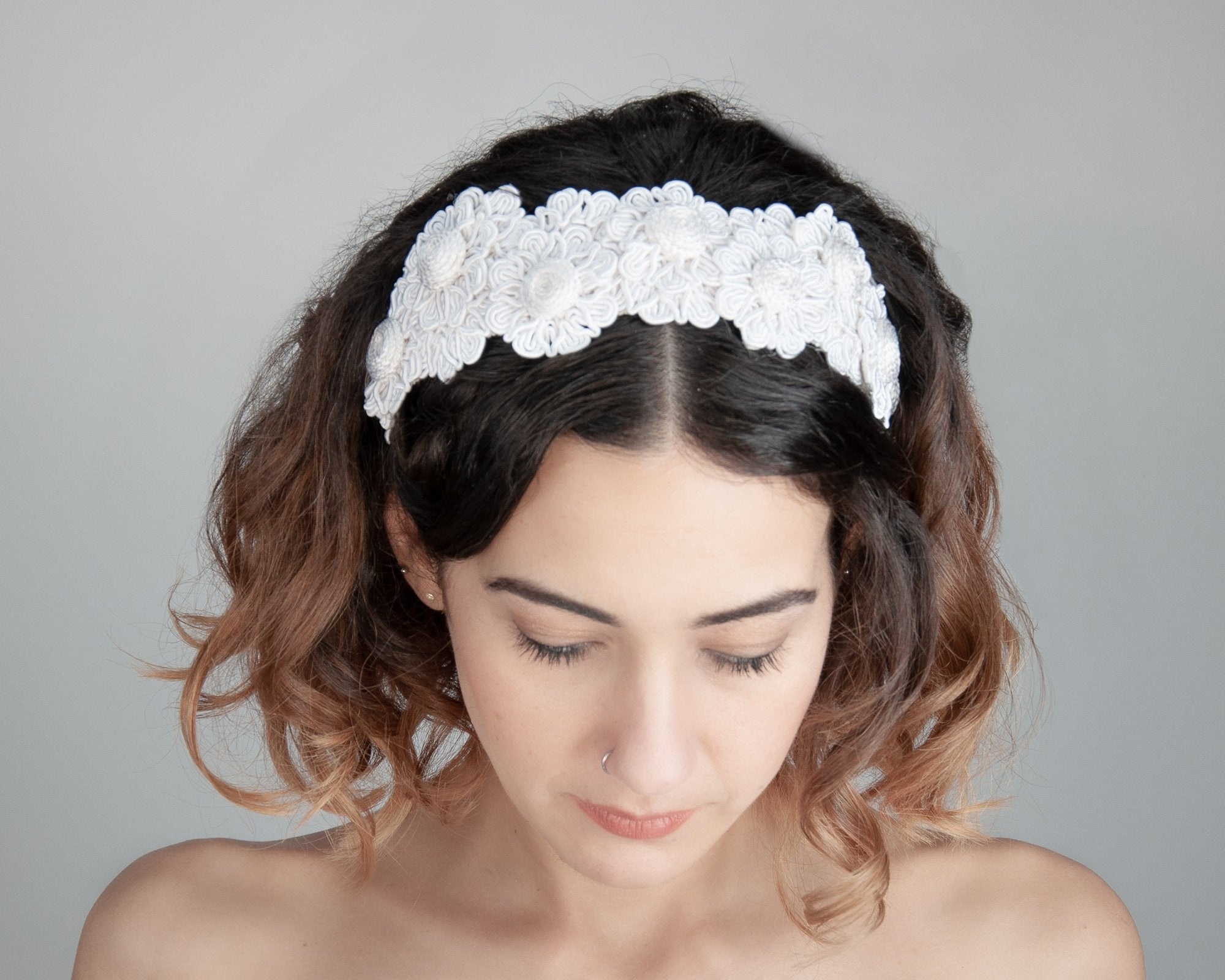Bridal hair circlet, Hand sewn roses, 2000x1600 HD Desktop