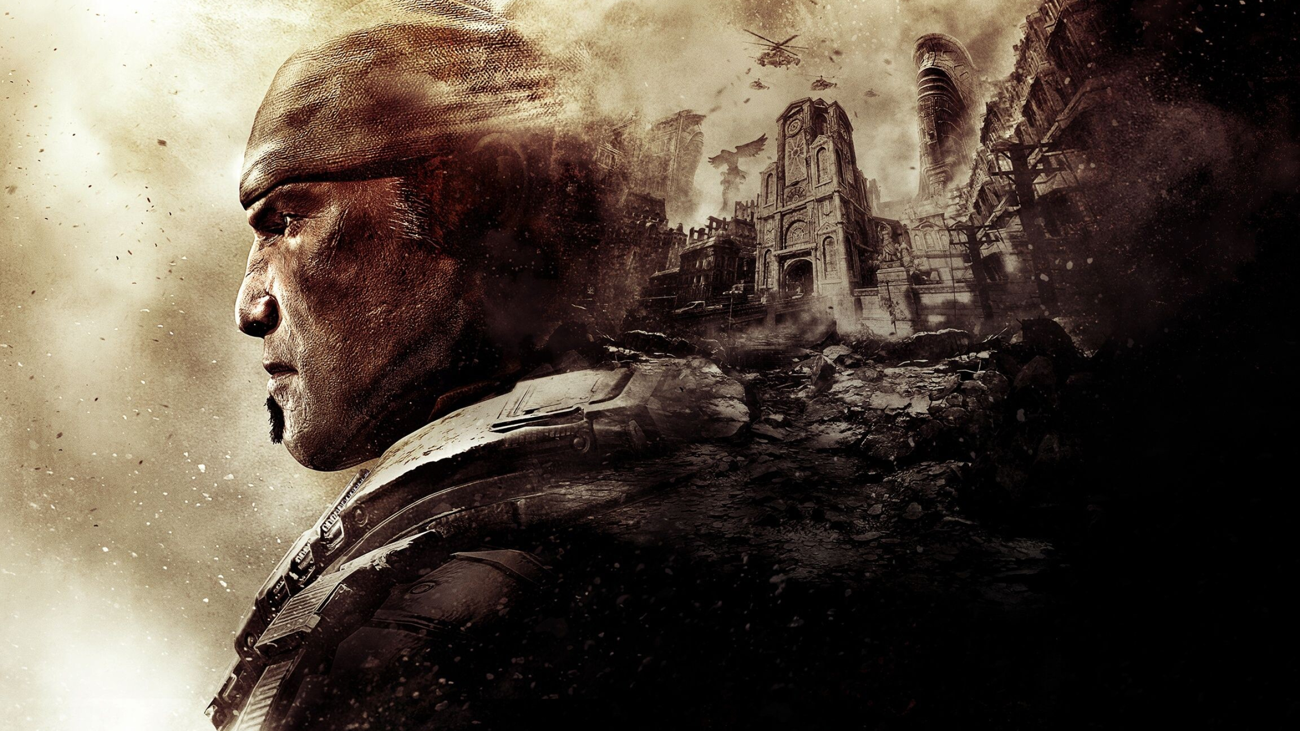 Gears of War: Marcus Fenix, The Pendulum Wars, A third-person shooter from Xbox Game Studios. 2560x1440 HD Background.