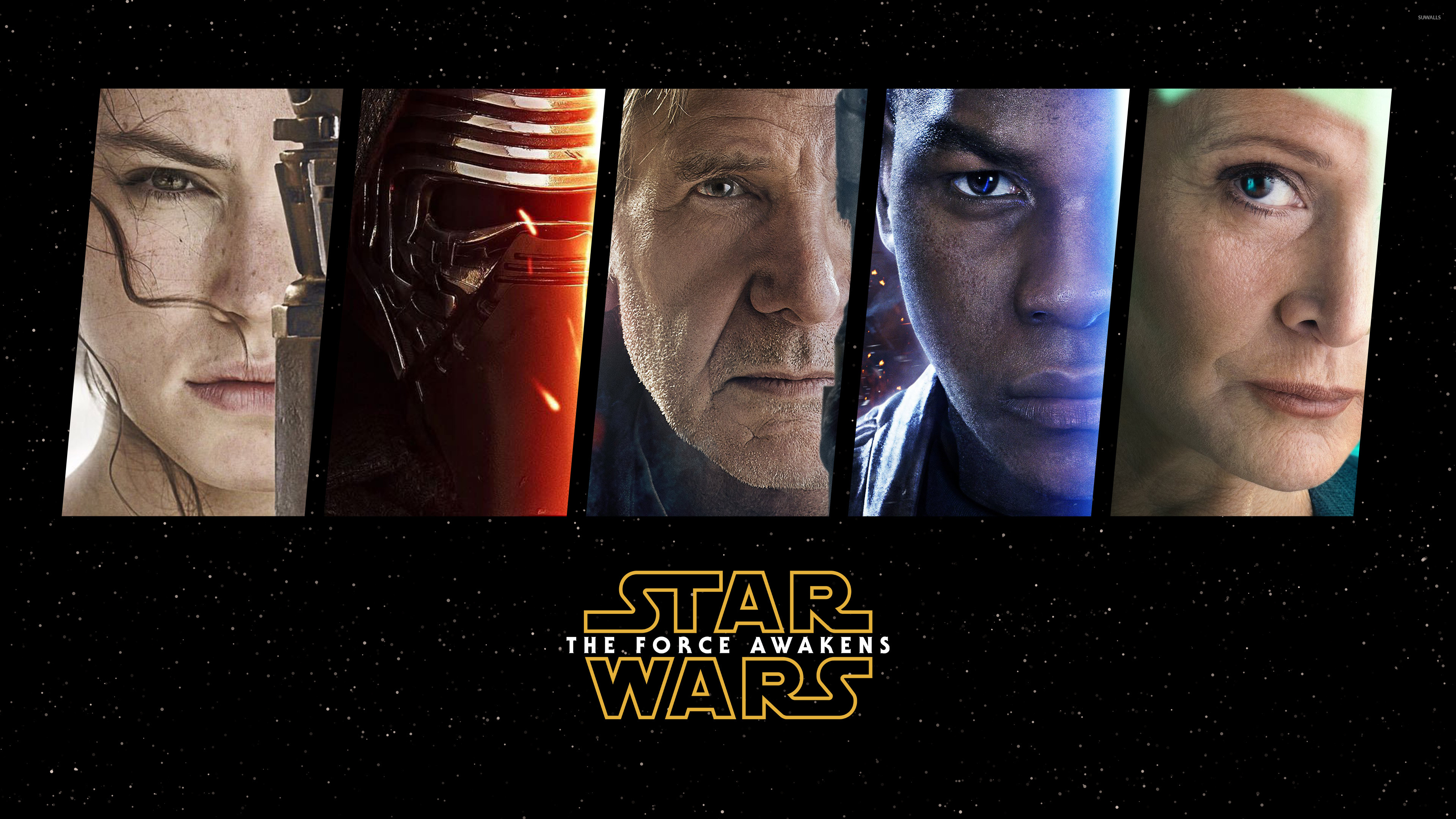 Star Wars: The Force Awakens, Main characters, Movie wallpapers, 3840x2160 4K Desktop