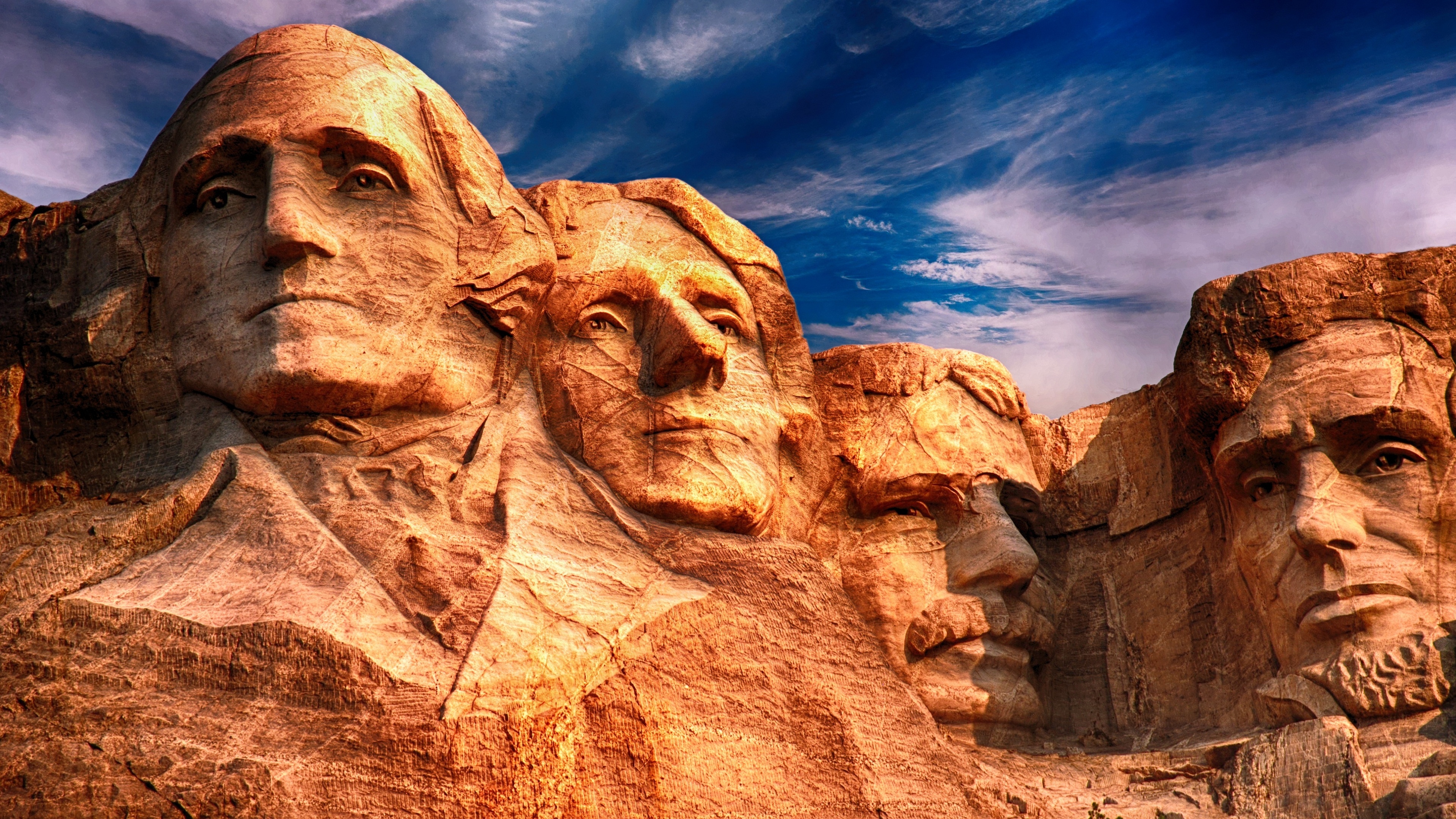 Mount Rushmore in 4K, High definition visuals, Breathtaking beauty, American landmark, 3840x2160 4K Desktop