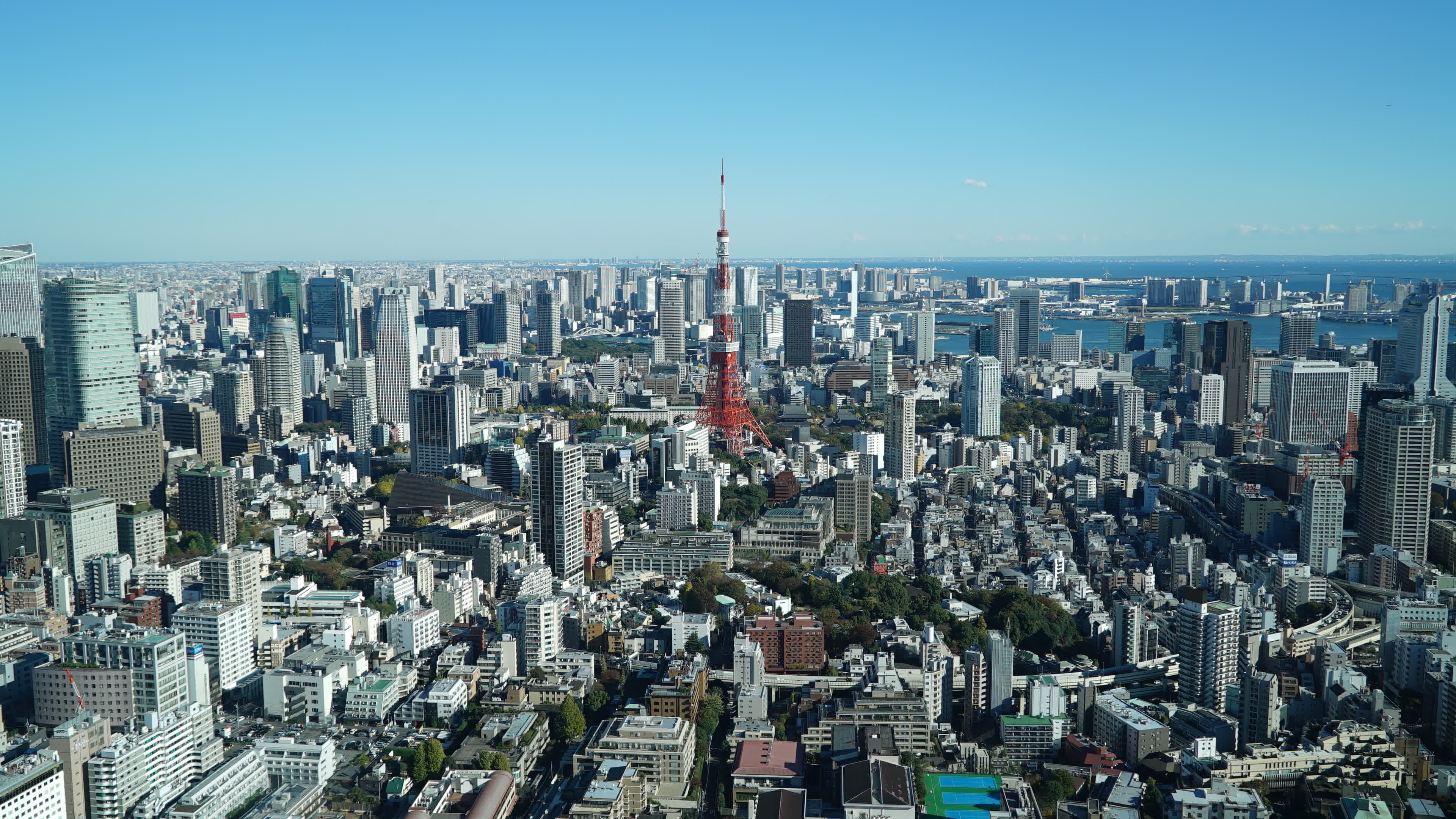 Tokyo Skyline, Aerial view, Tokyo Japan, City buildings, 3840x2160 4K Desktop