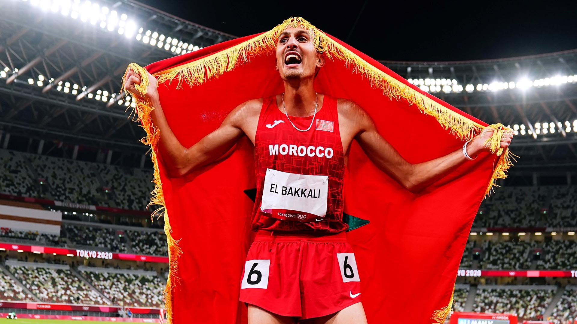 Soufiane El Bakkali, Moroccan athlete, Steeplechase dominance, Kenyan reign, 1920x1080 Full HD Desktop